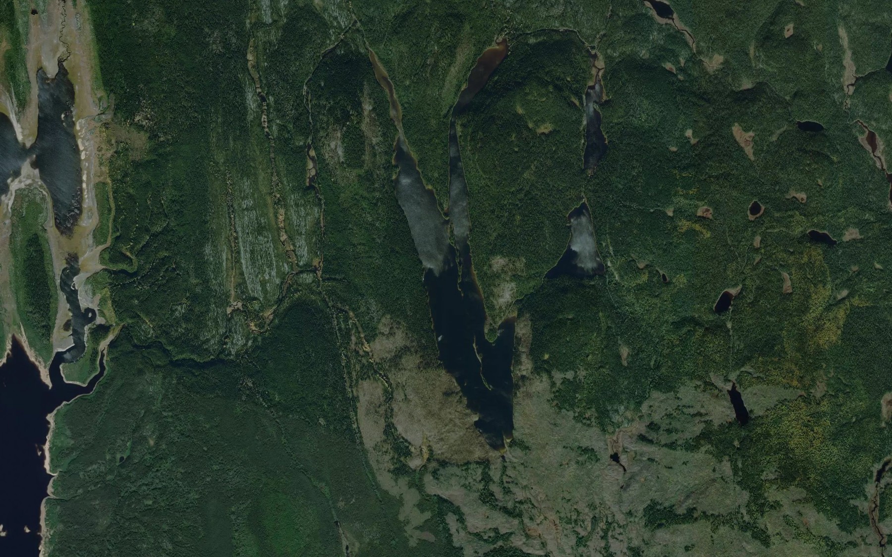 Satellite map of the Lac Fourchette