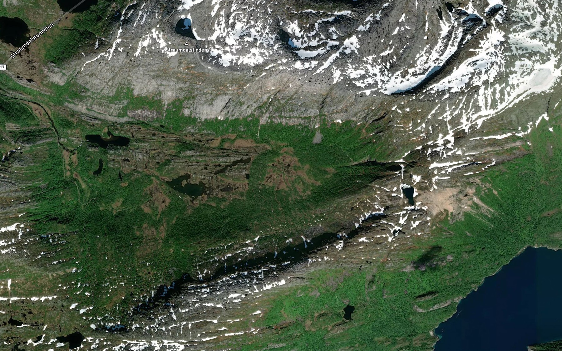 Satellite map of the Kvannbekken
