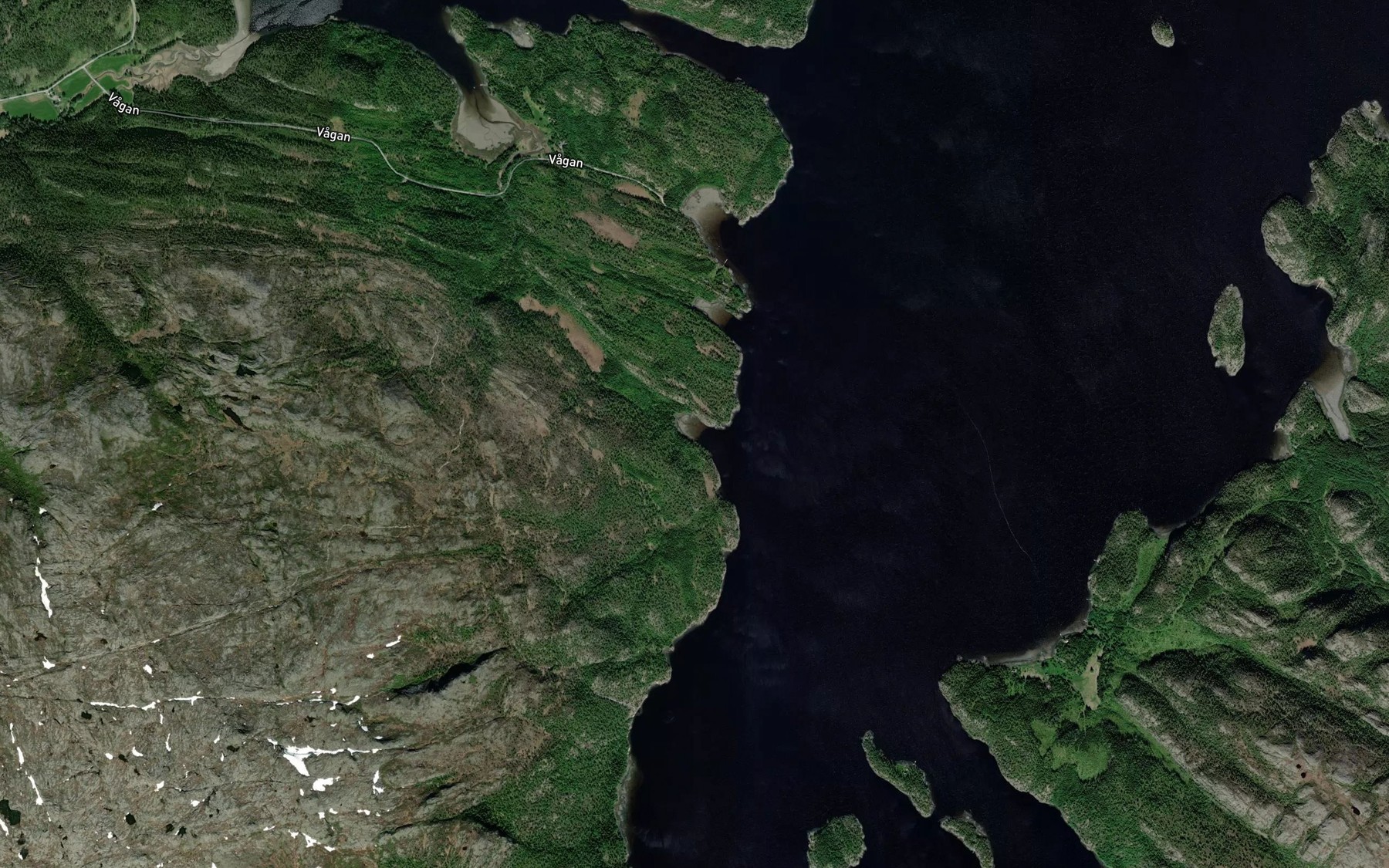 Satellite map of the Bjornadalsbukta