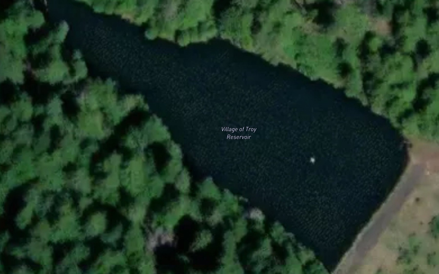 Satellite map of the Village of Troy Reservoir