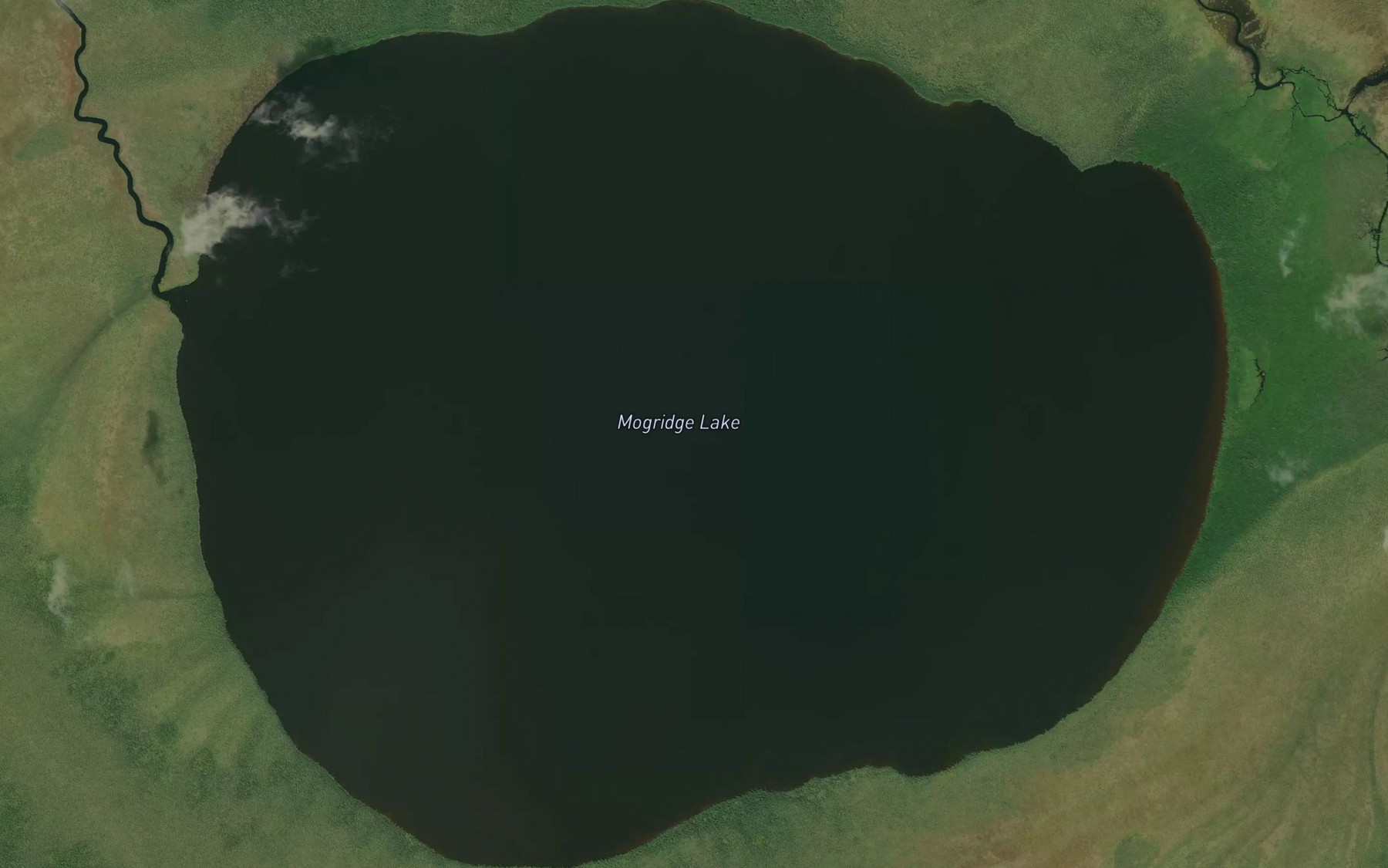 Satellite map of the Mogridge Lake