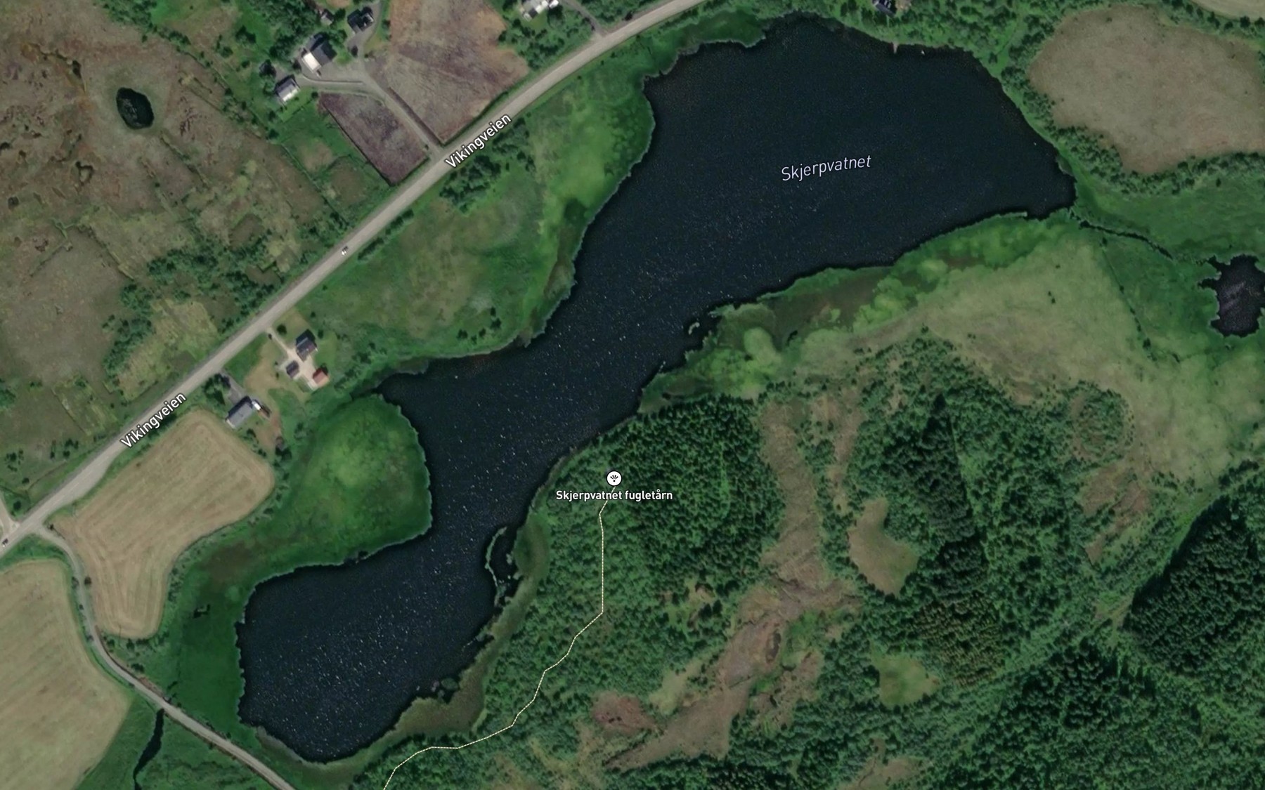 Satellite map of the Skjerpvatnet