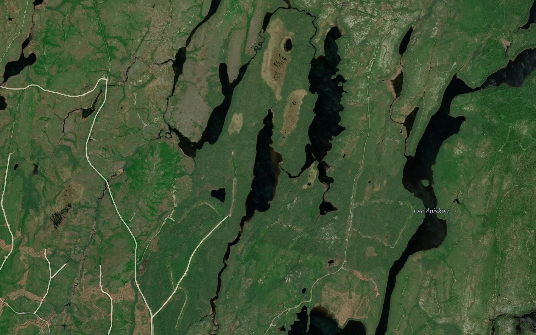 Satellite map of the Lac des Abattis