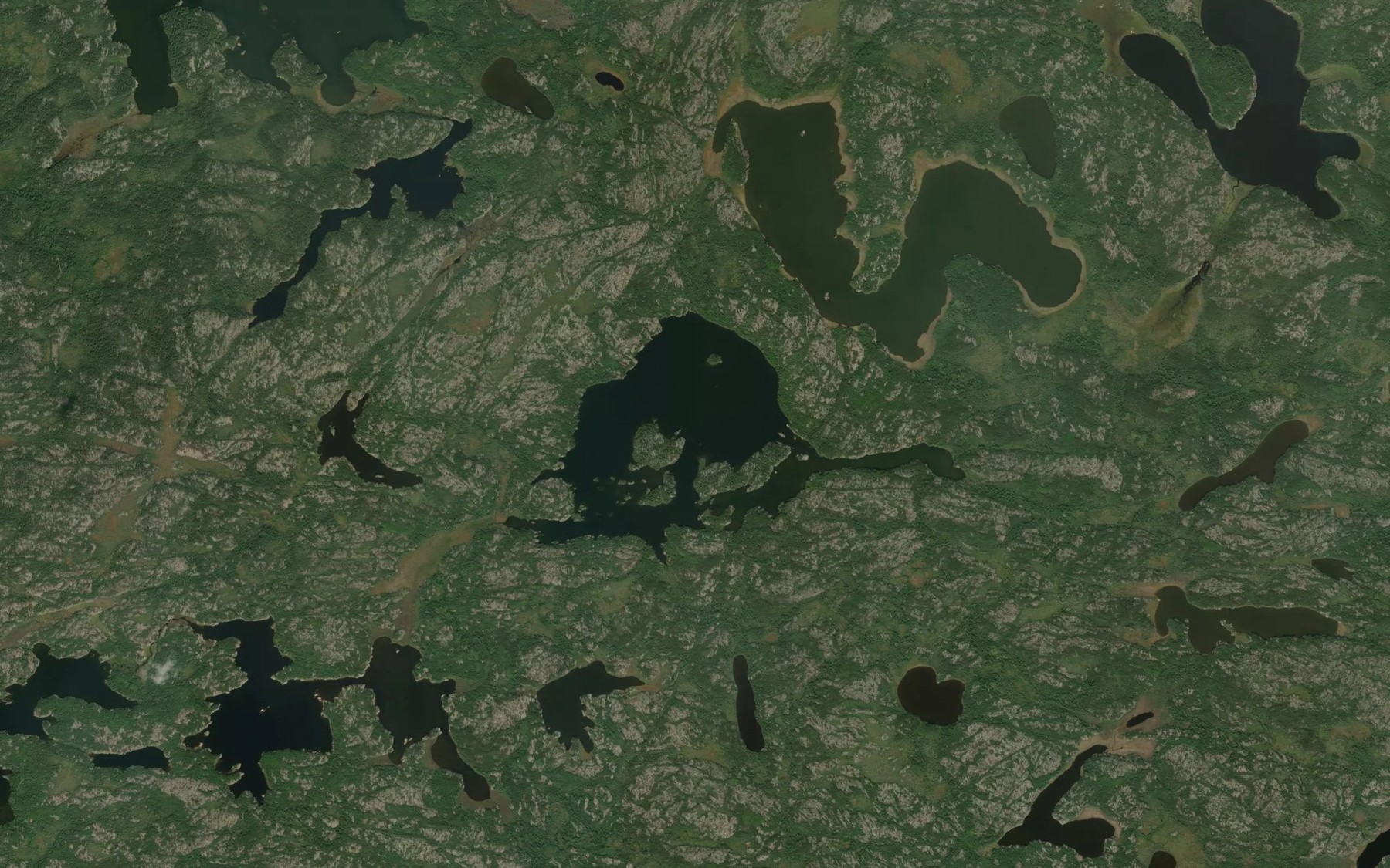 Satellite map of the Wanemoche Lake
