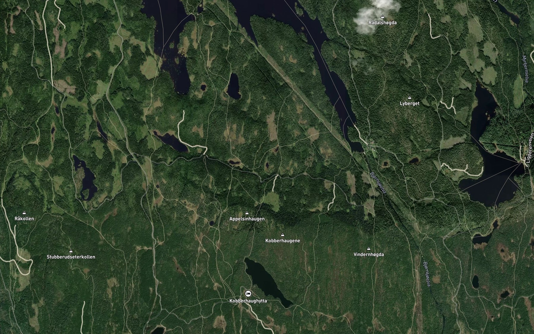 Satellite map of the Bjorneputtane