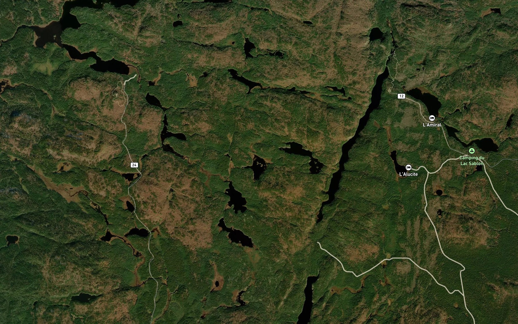 Satellite map of the Lac du Partage