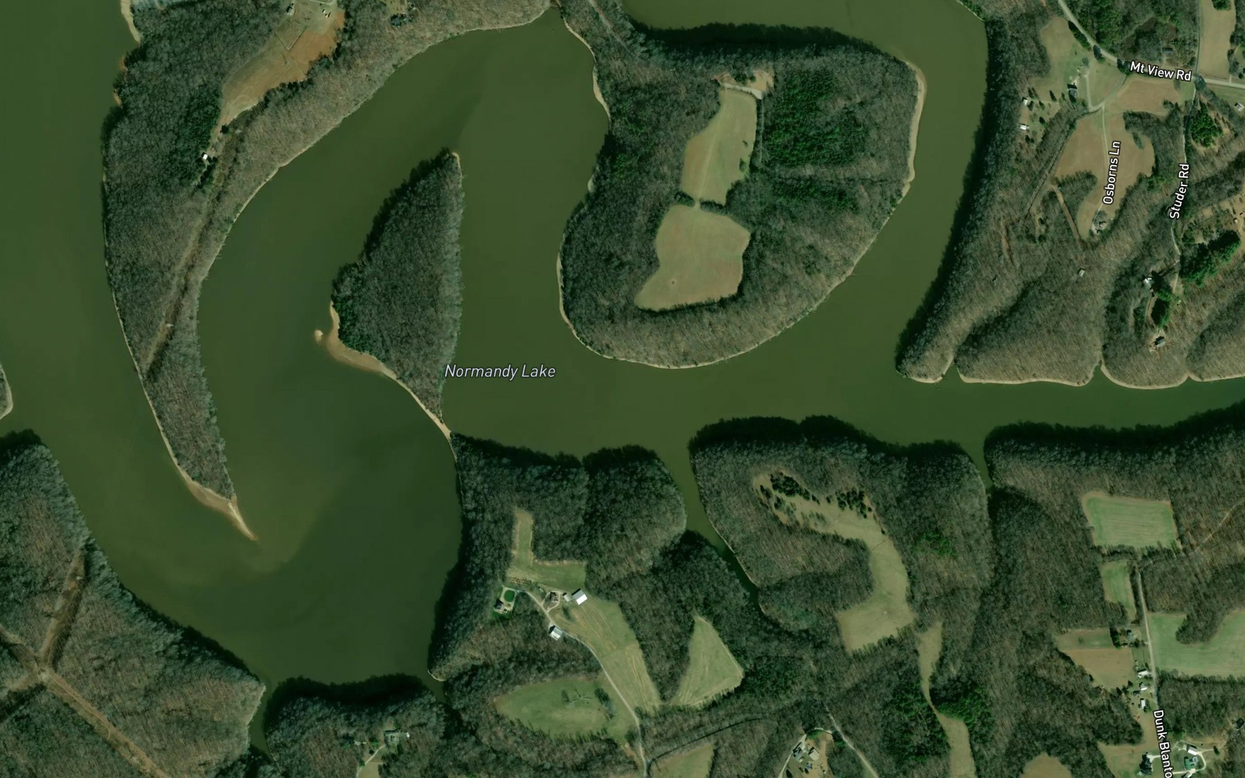 Satellite map of the Anthony Branch