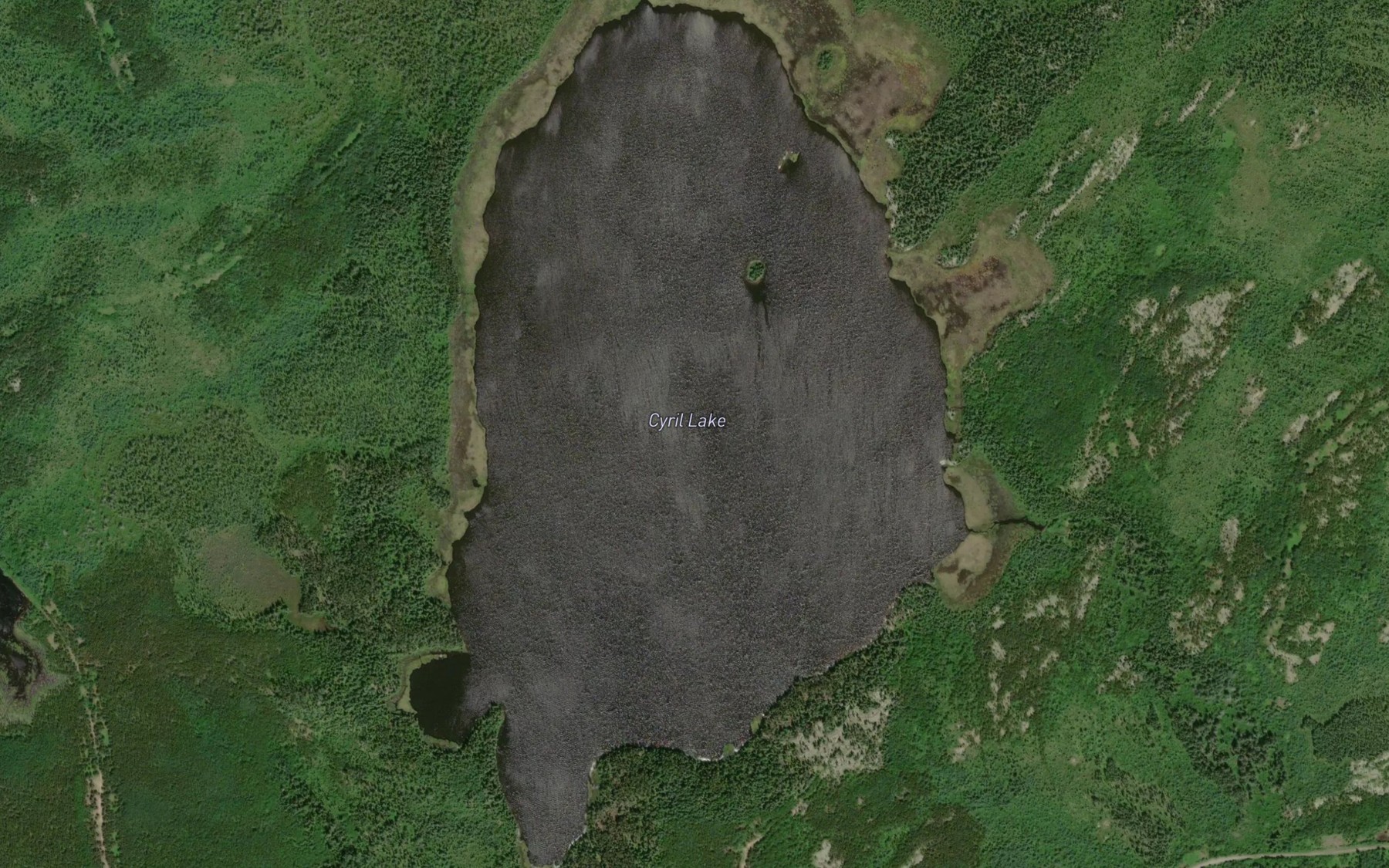 Satellite map of the Cyril Lake