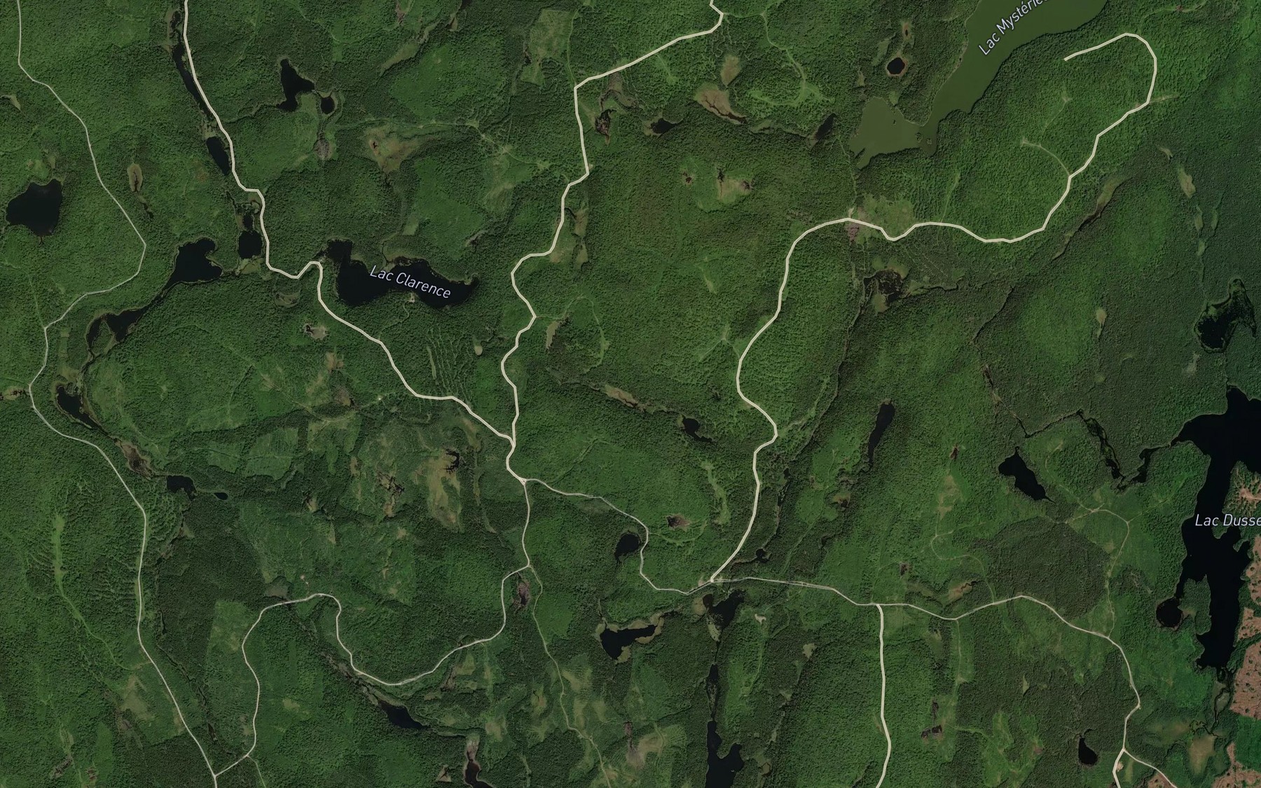 Satellite map of the Lac Desmarais