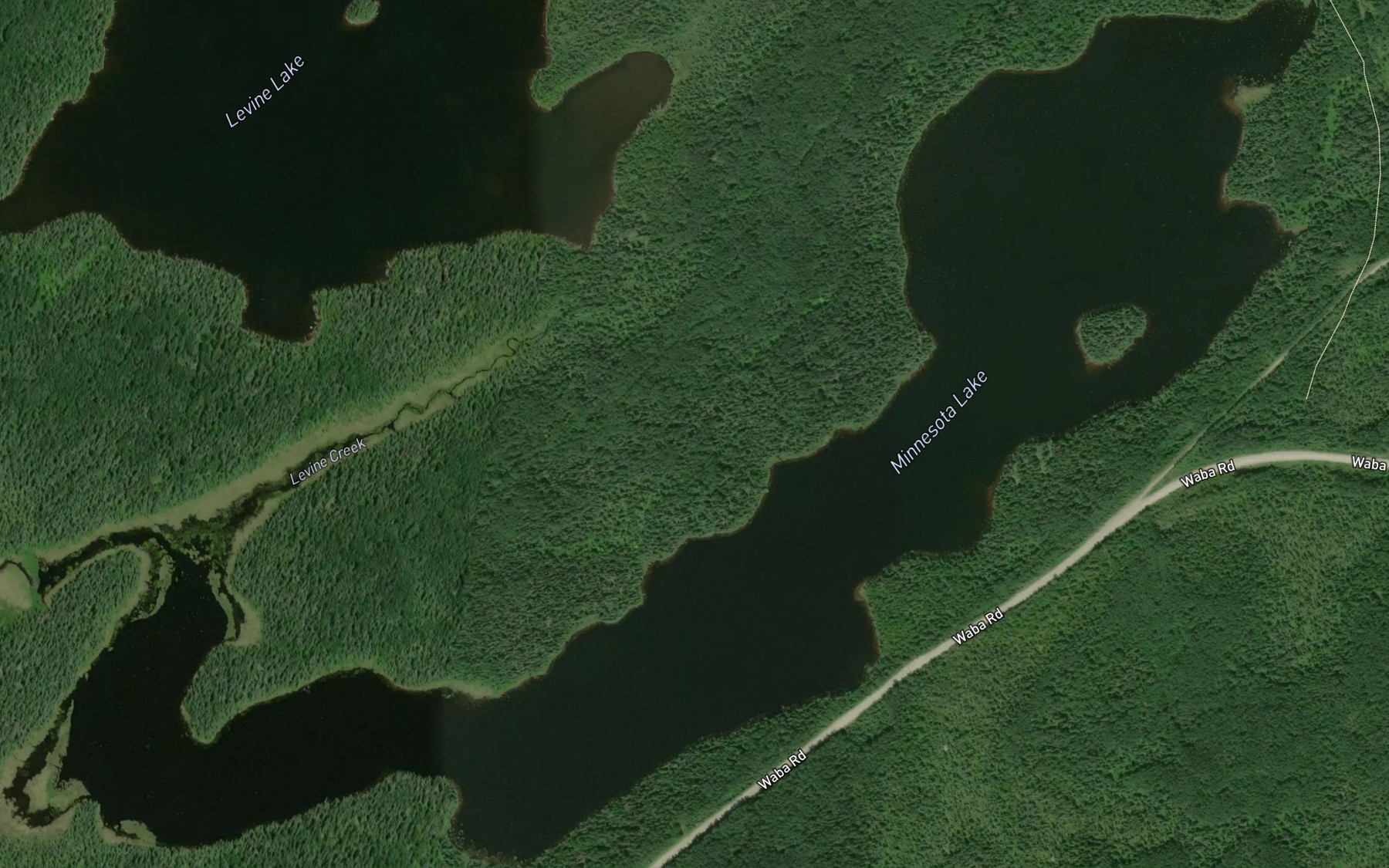 Satellite map of the Minnesota Lake