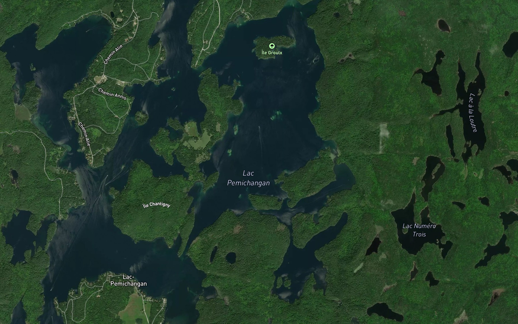 Satellite map of the Baie Bellevue