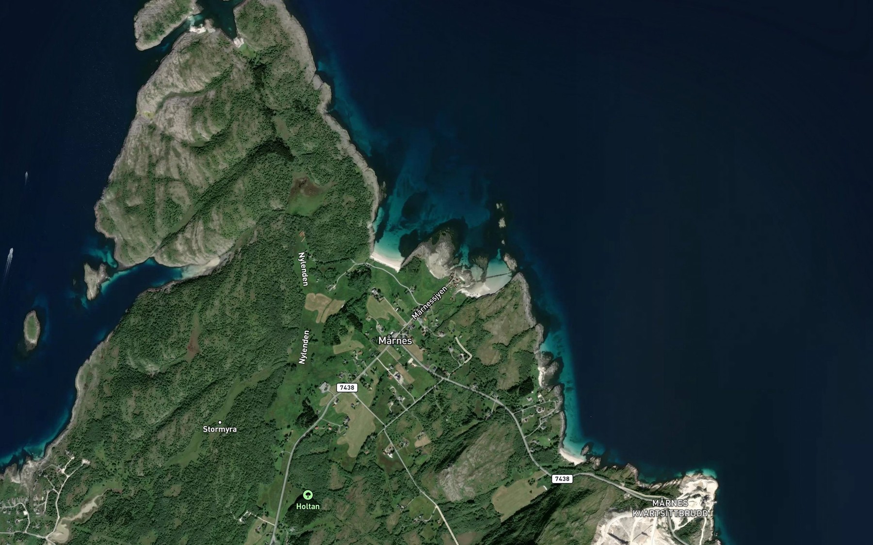 Satellite map of the Marnessjoen