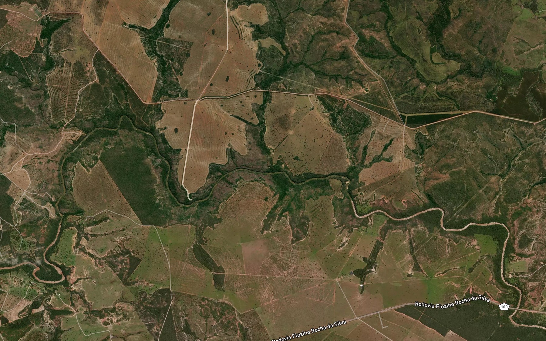Satellite map of the Corrego Jauru