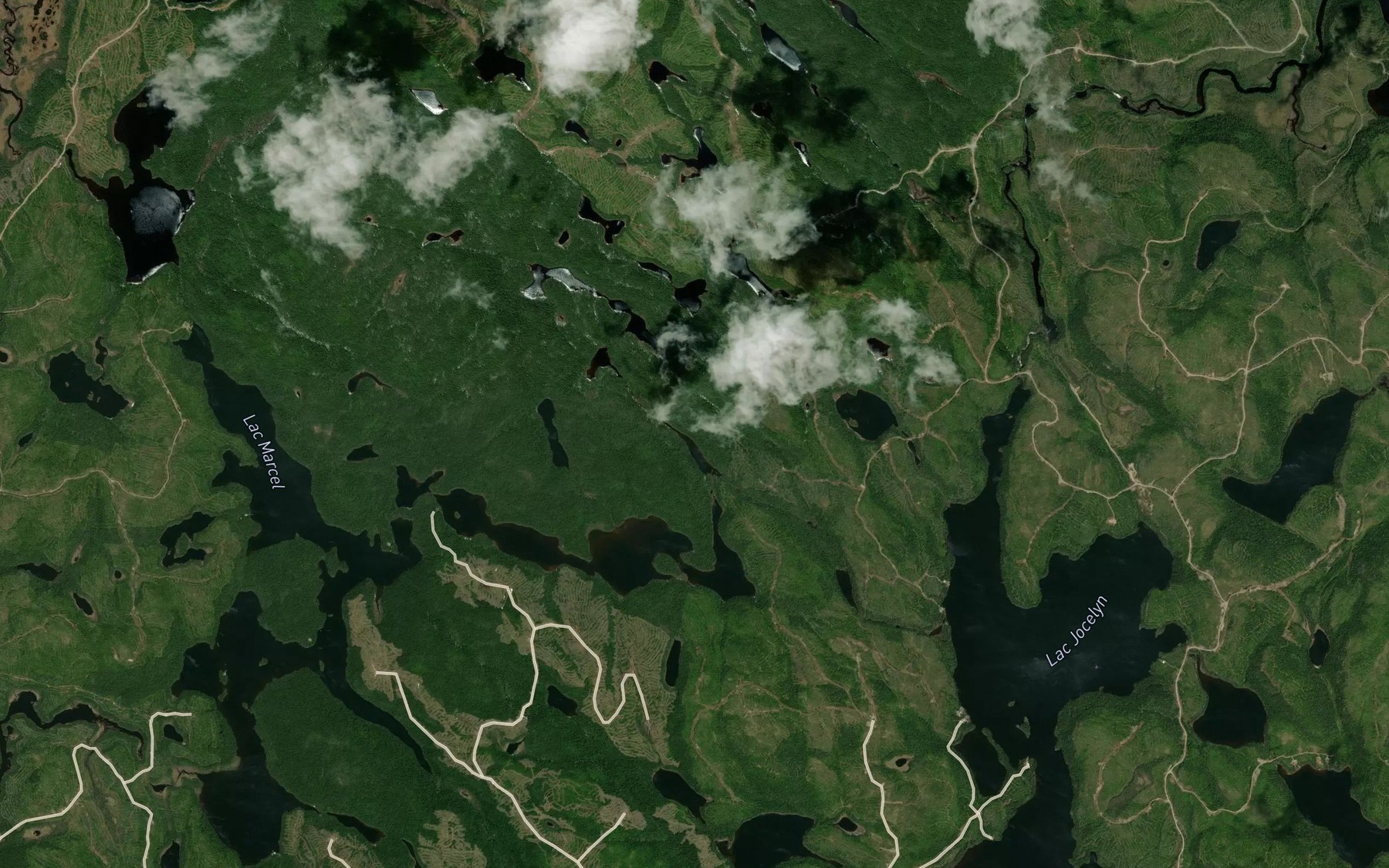 Satellite map of the Lac de la Coulee