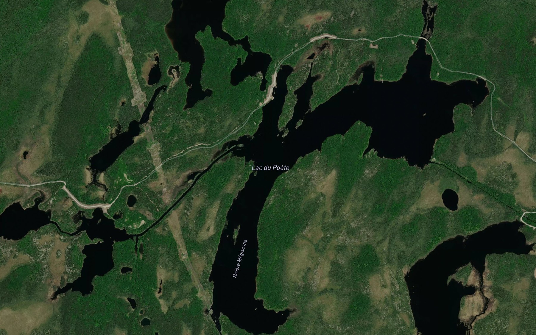 Satellite map of the Lac du Poete