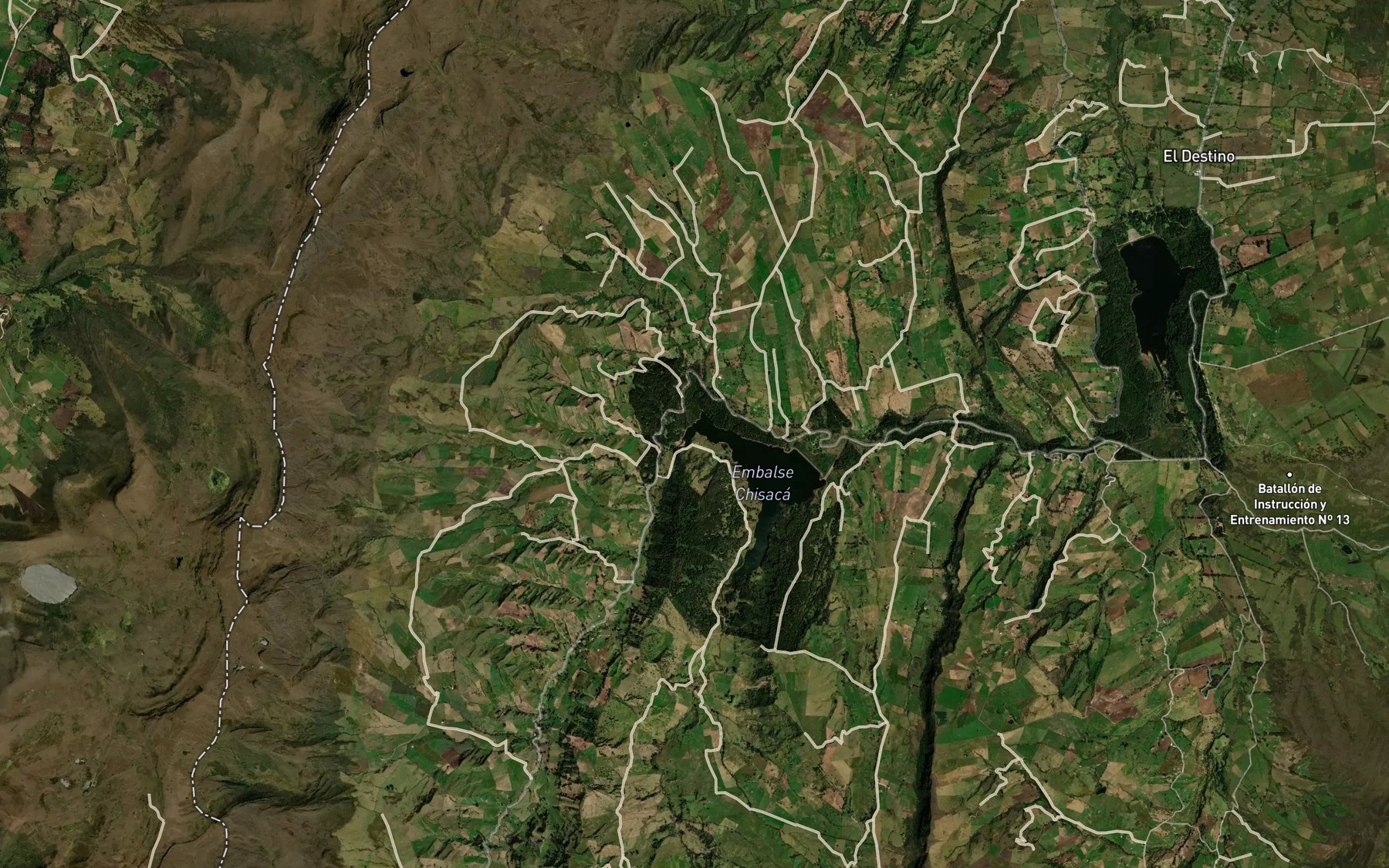 Satellite map of the Quebrada Los Alisos