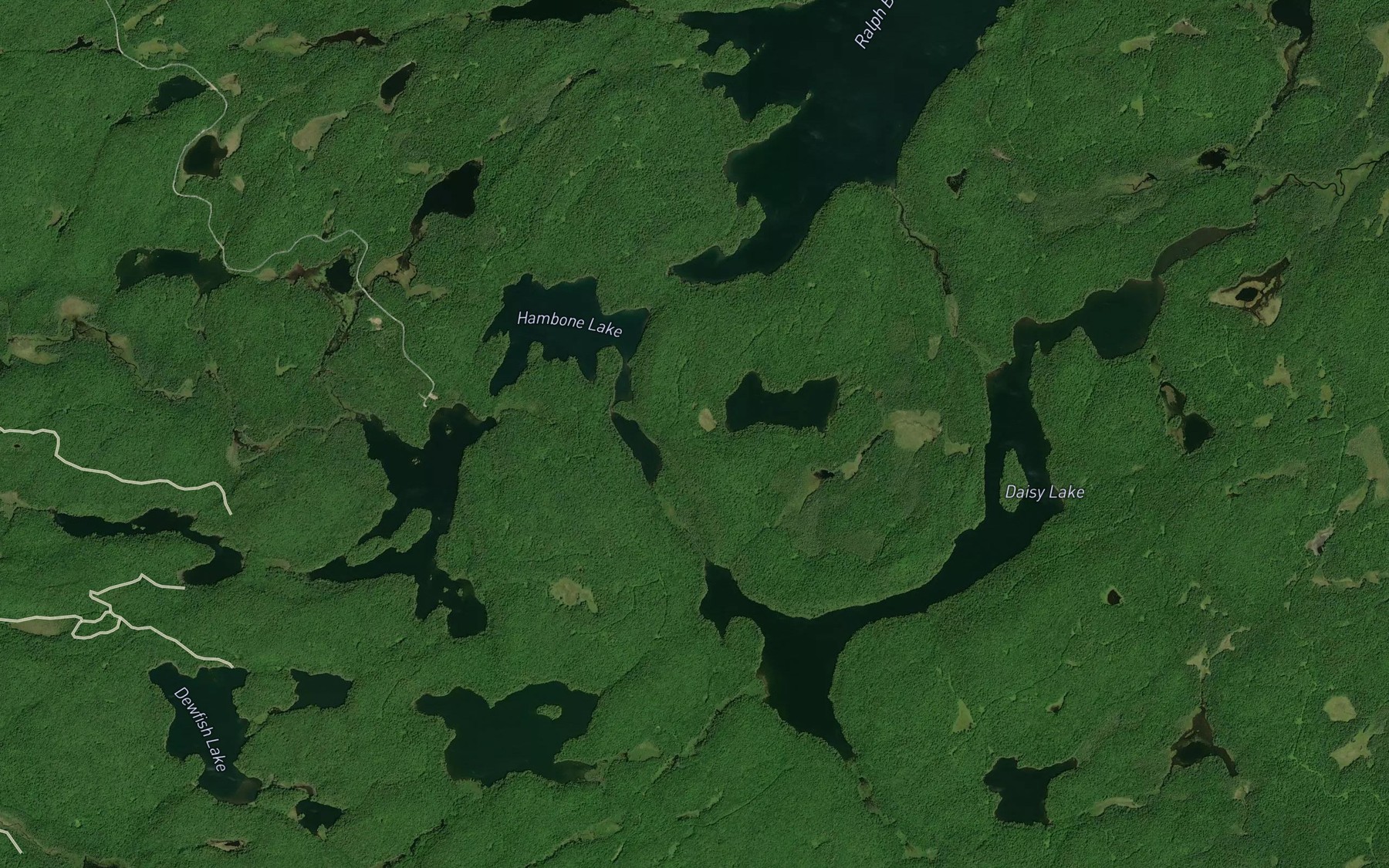 Satellite map of the Hambone Creek