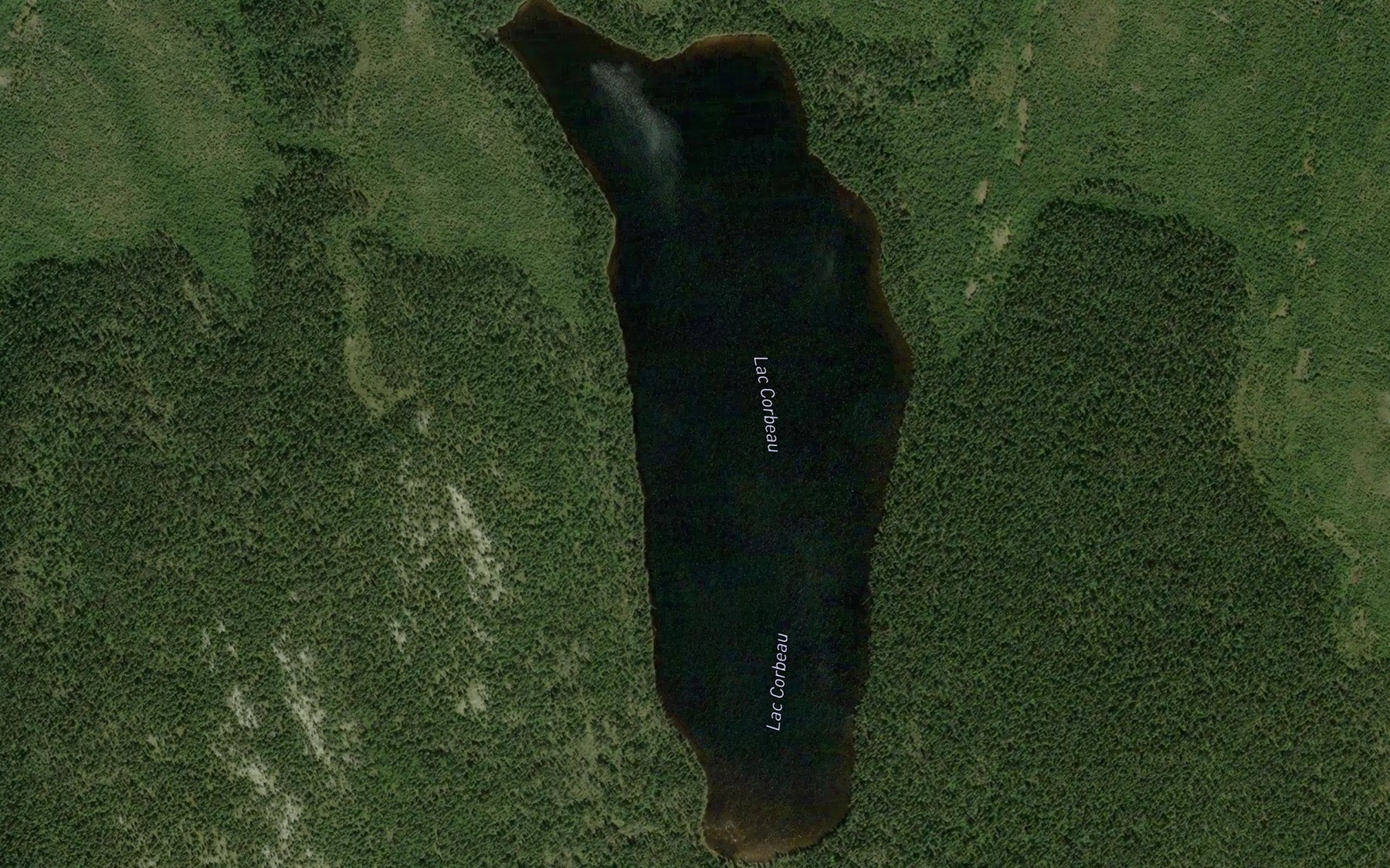 Satellite map of the Lac Corbeau