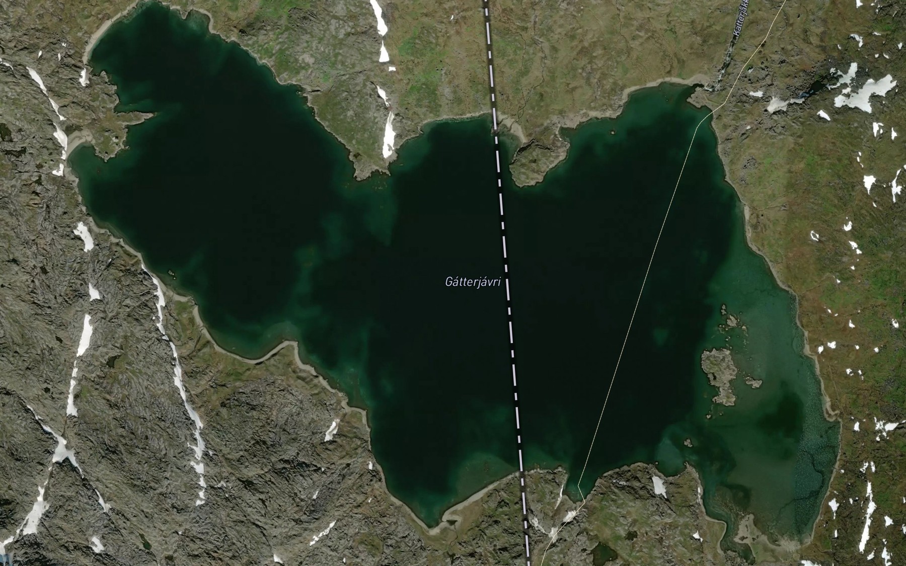 Satellite map of the Gatterjavri