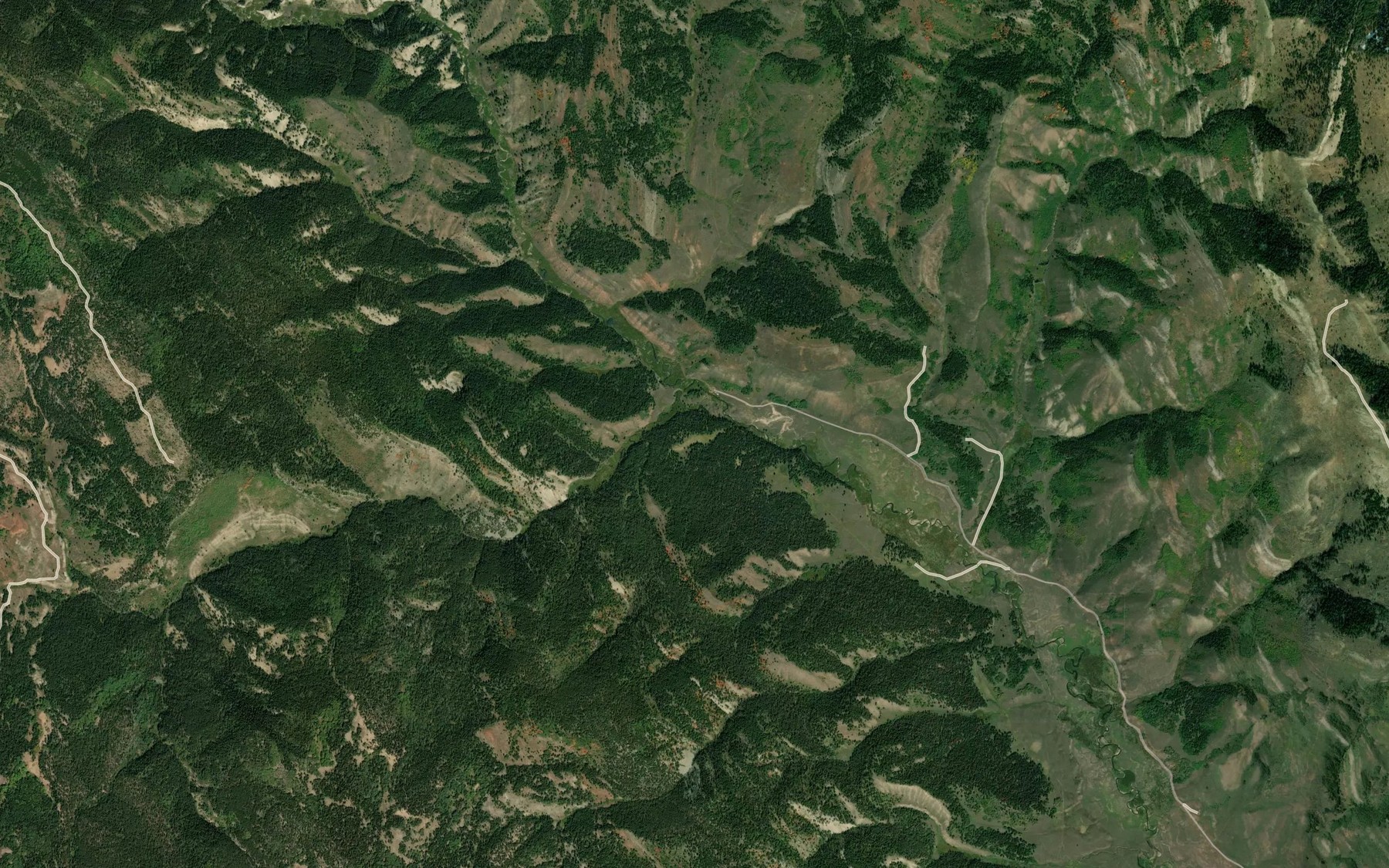 Satellite map of the Diamond Boulder Creek