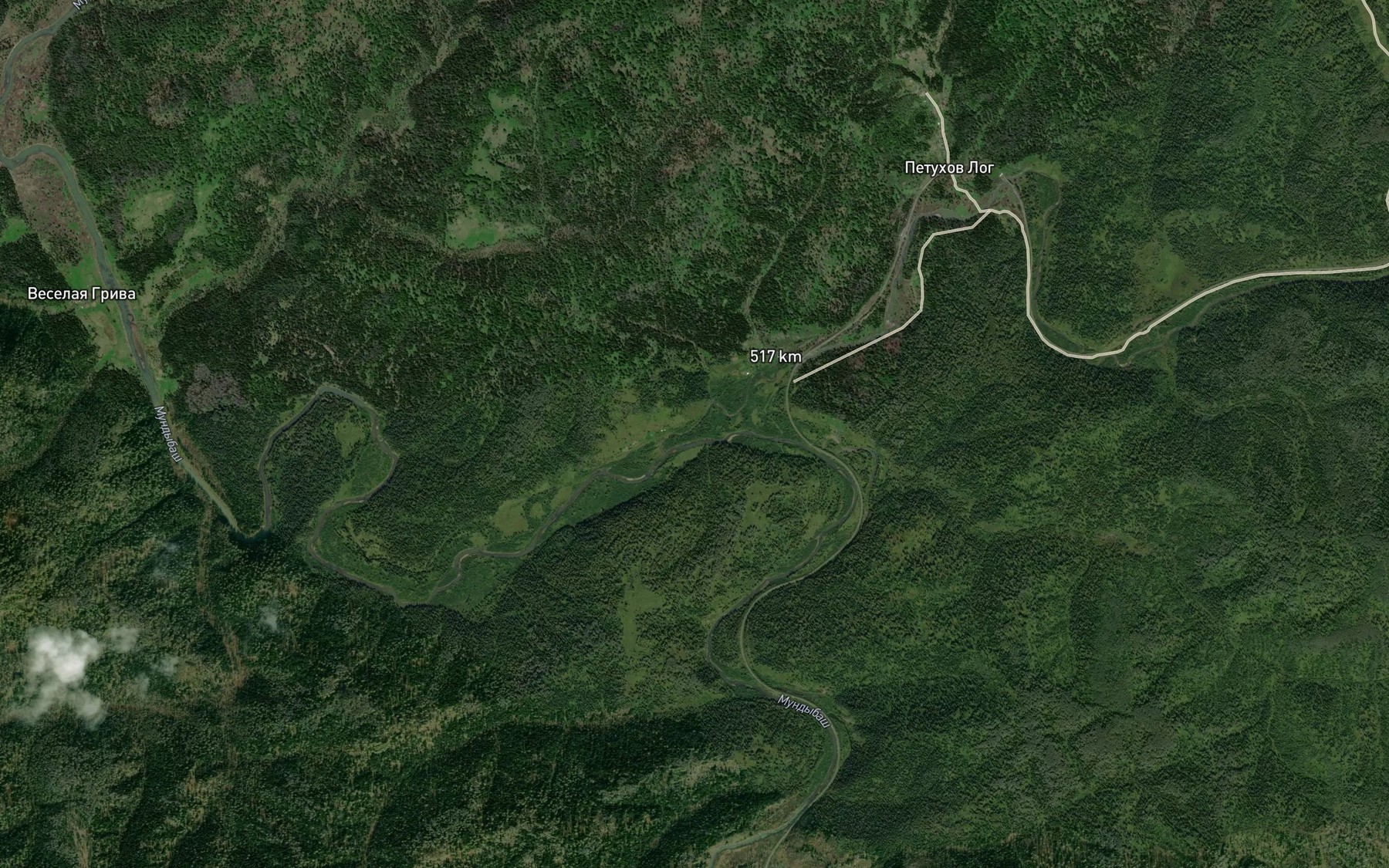 Satellite map of the Anzas