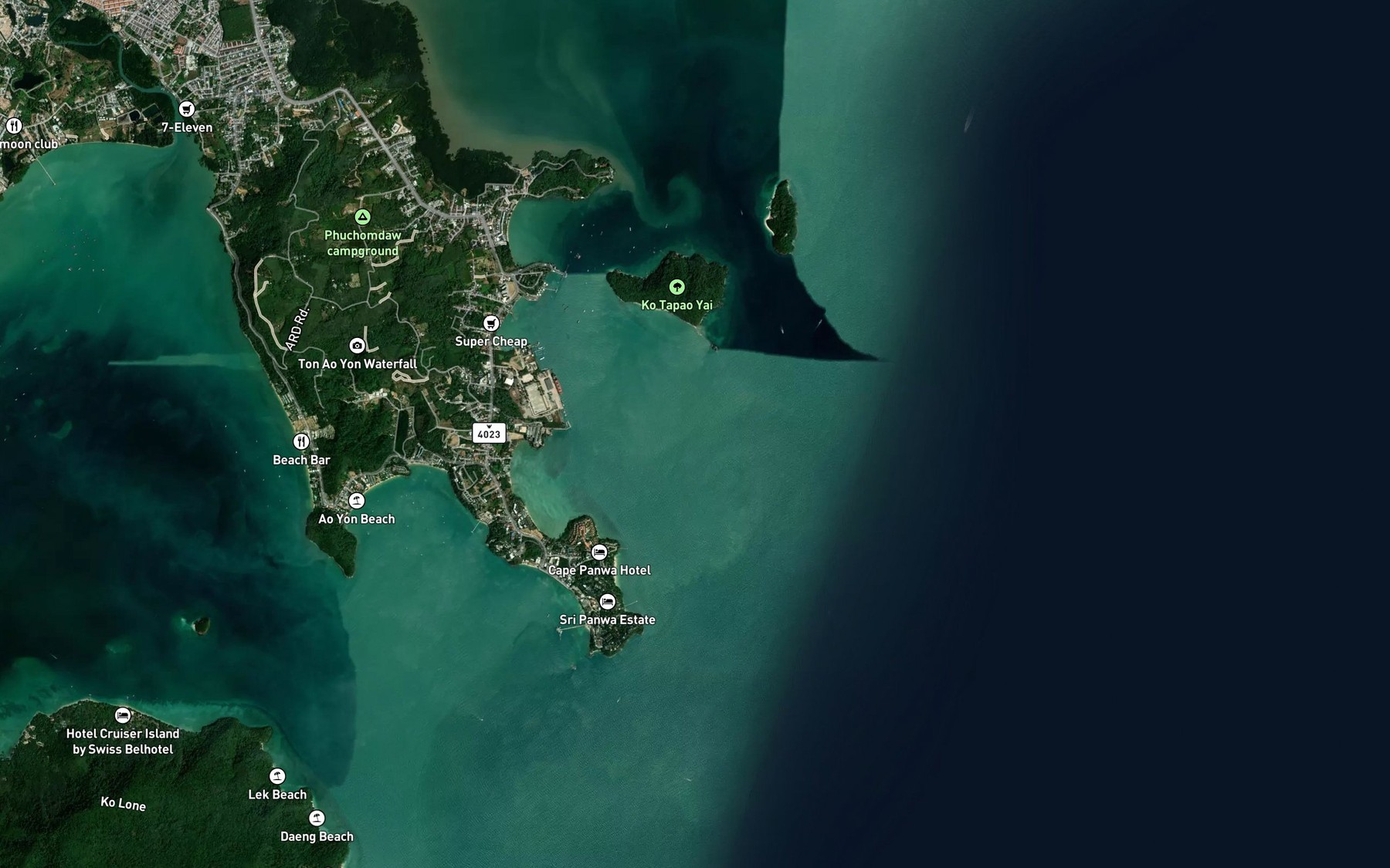 Satellite map of the Ao Kham