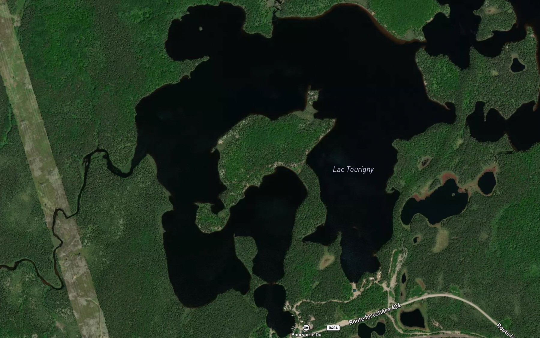 Satellite map of the Lac Tourigny