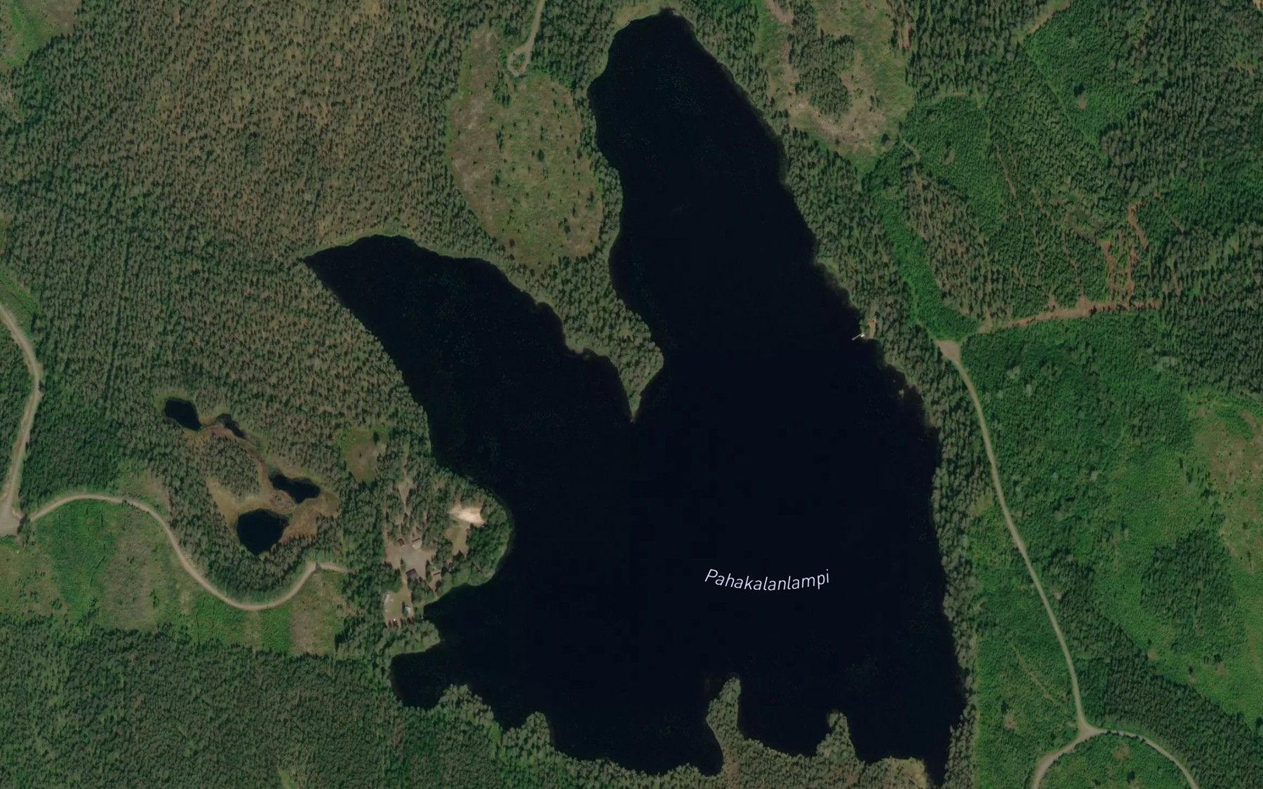 Satellite map of the Pahakalanlampi