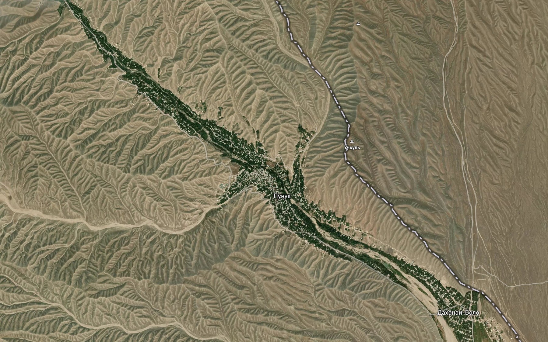 Satellite map of the Quruq-Qayrog`ochsoy