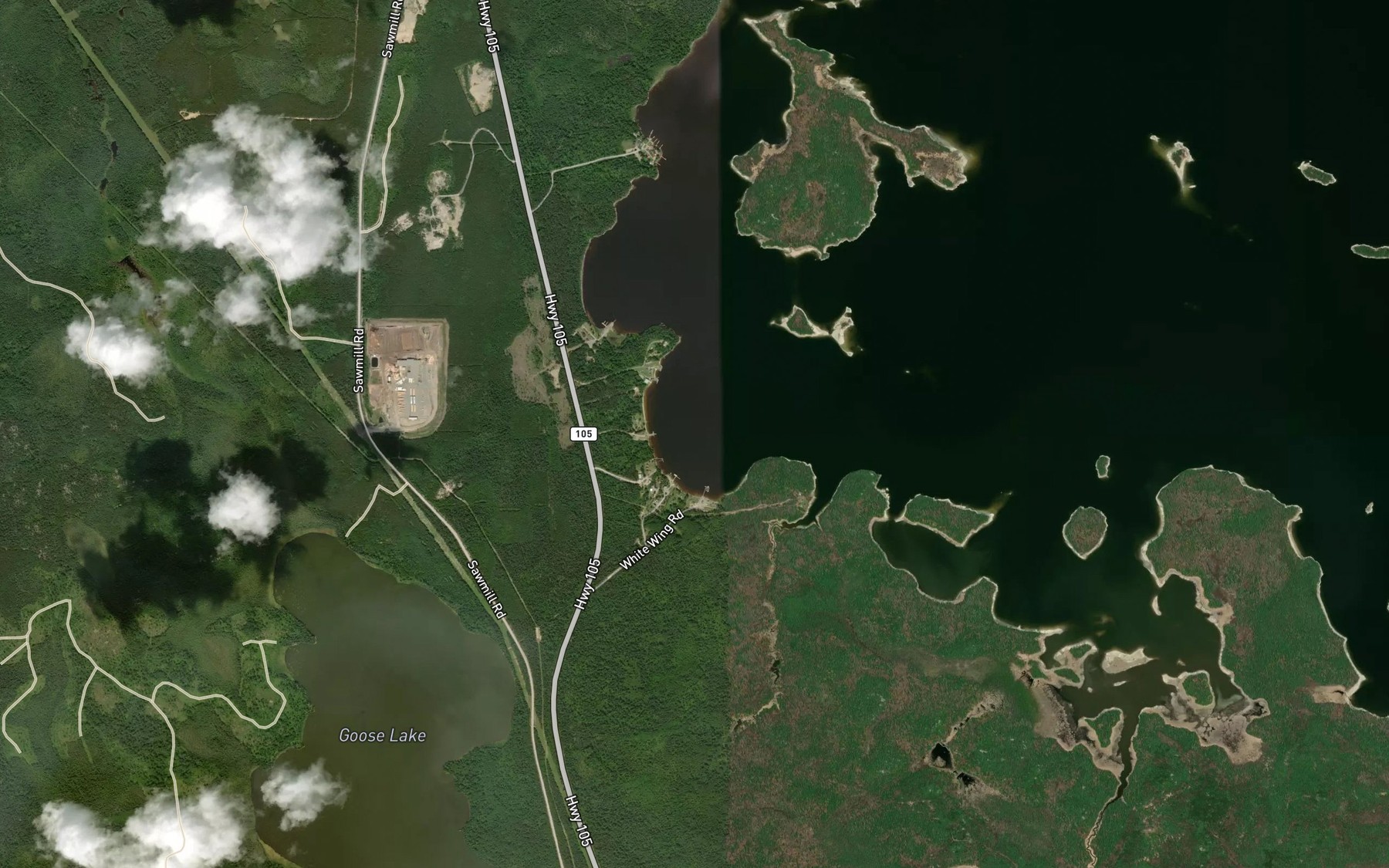 Satellite map of the Goose Bay