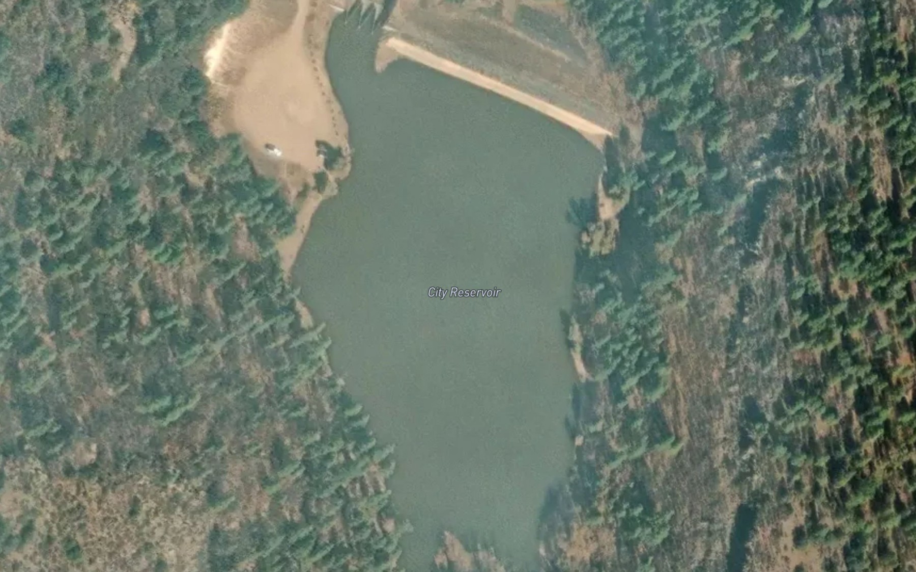 Satellite map of the City Reservoir