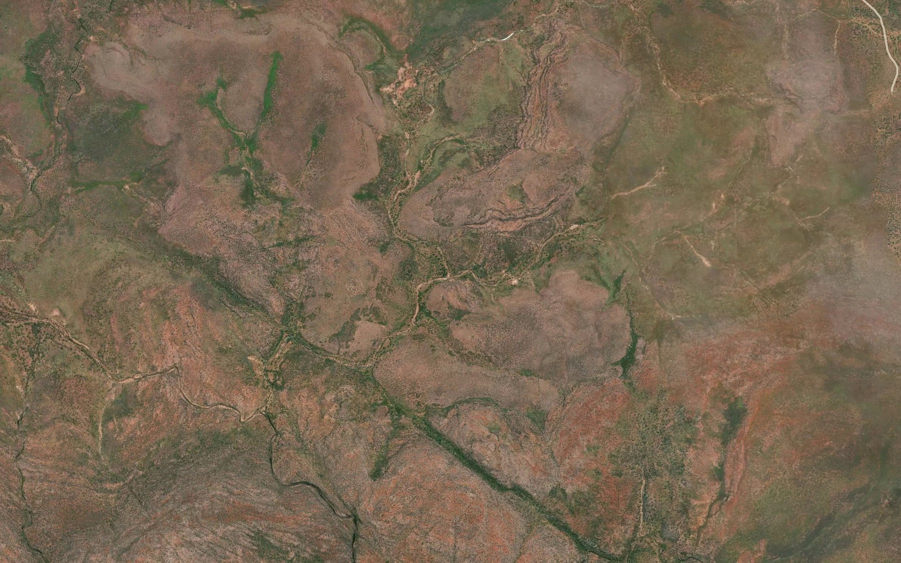 Satellite map of the Carey Creek