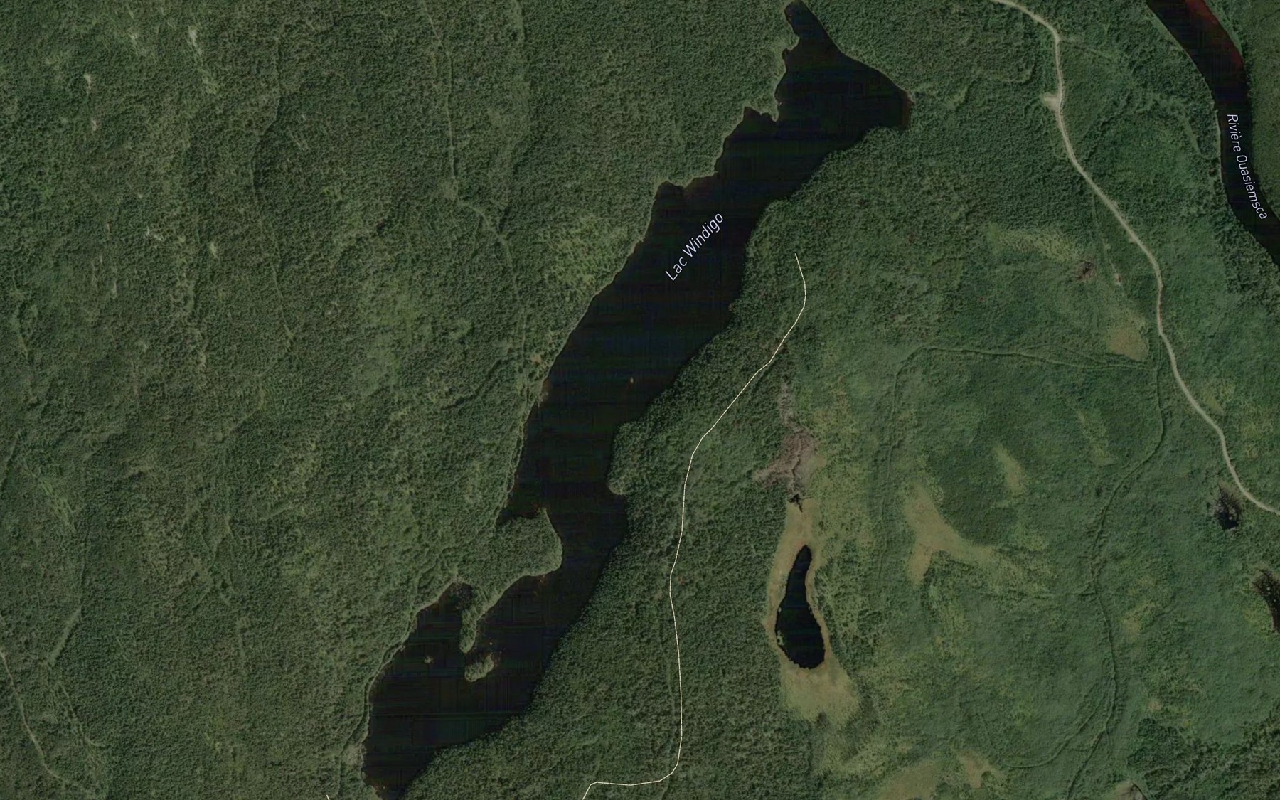 Satellite map of the Lac Windigo