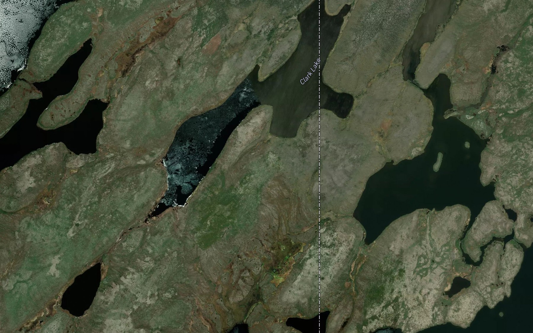 Satellite map of the Clark Lake