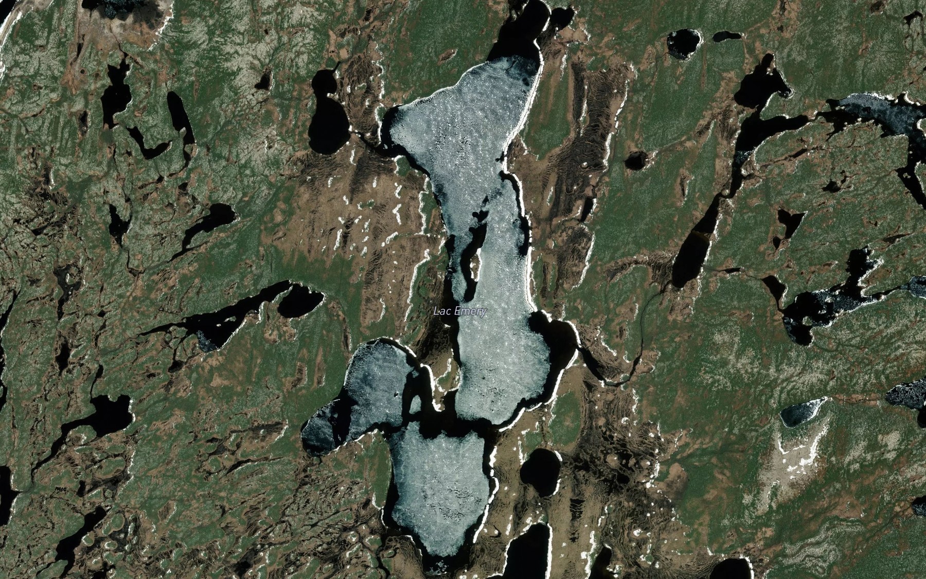 Satellite map of the Lac Emery