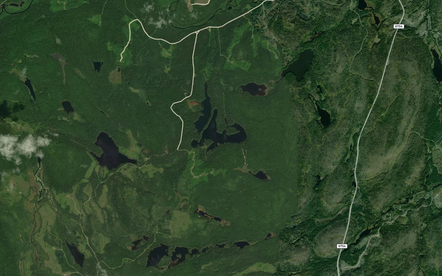 Satellite map of the Lac Liteau