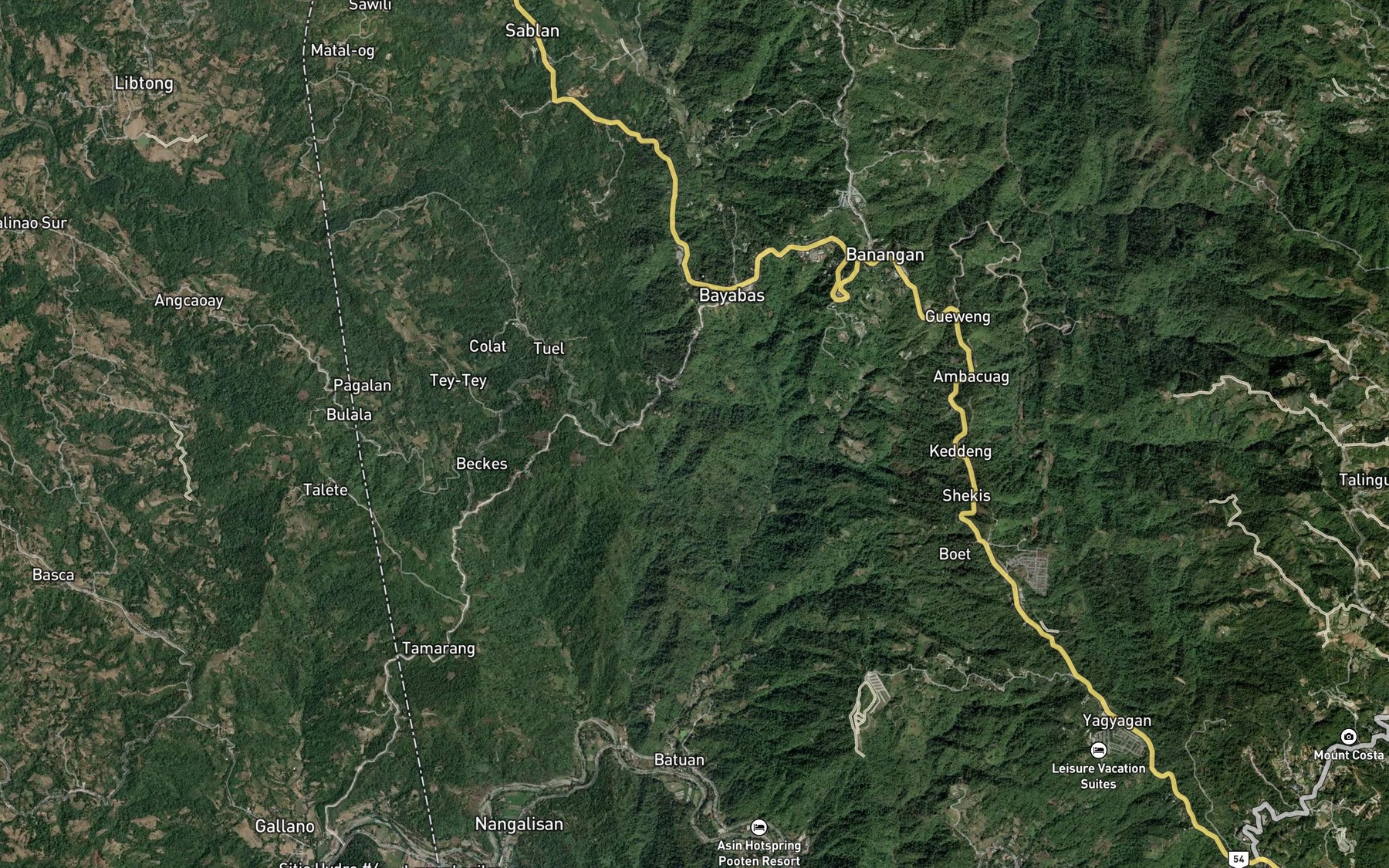 Satellite map of the Saddle River