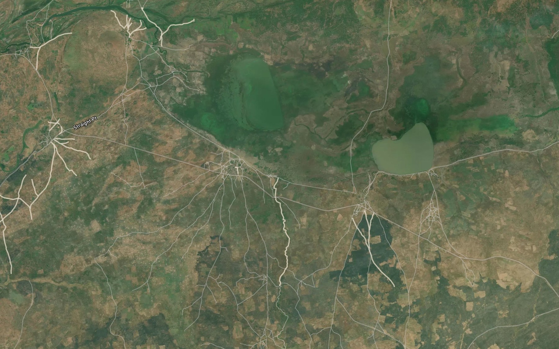 Satellite map of the River Yelang