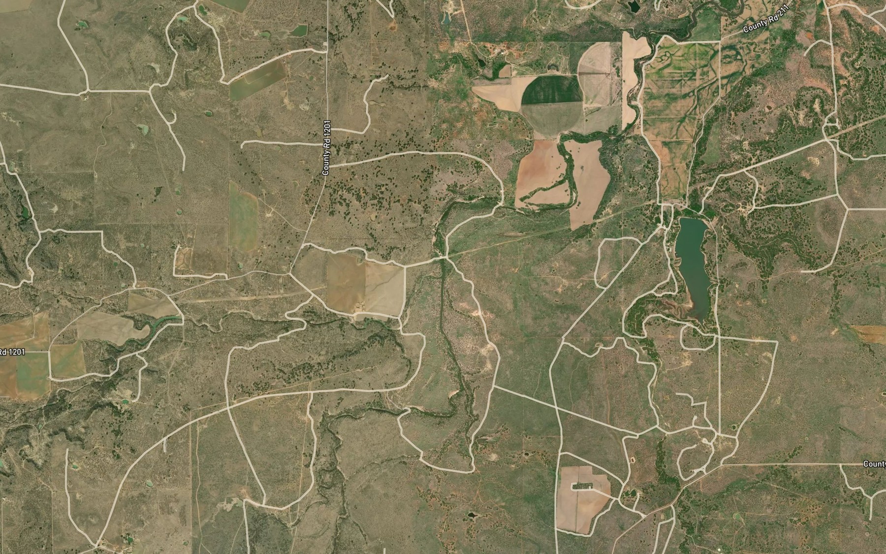 Satellite map of the Salt Prong Hubbard Creek