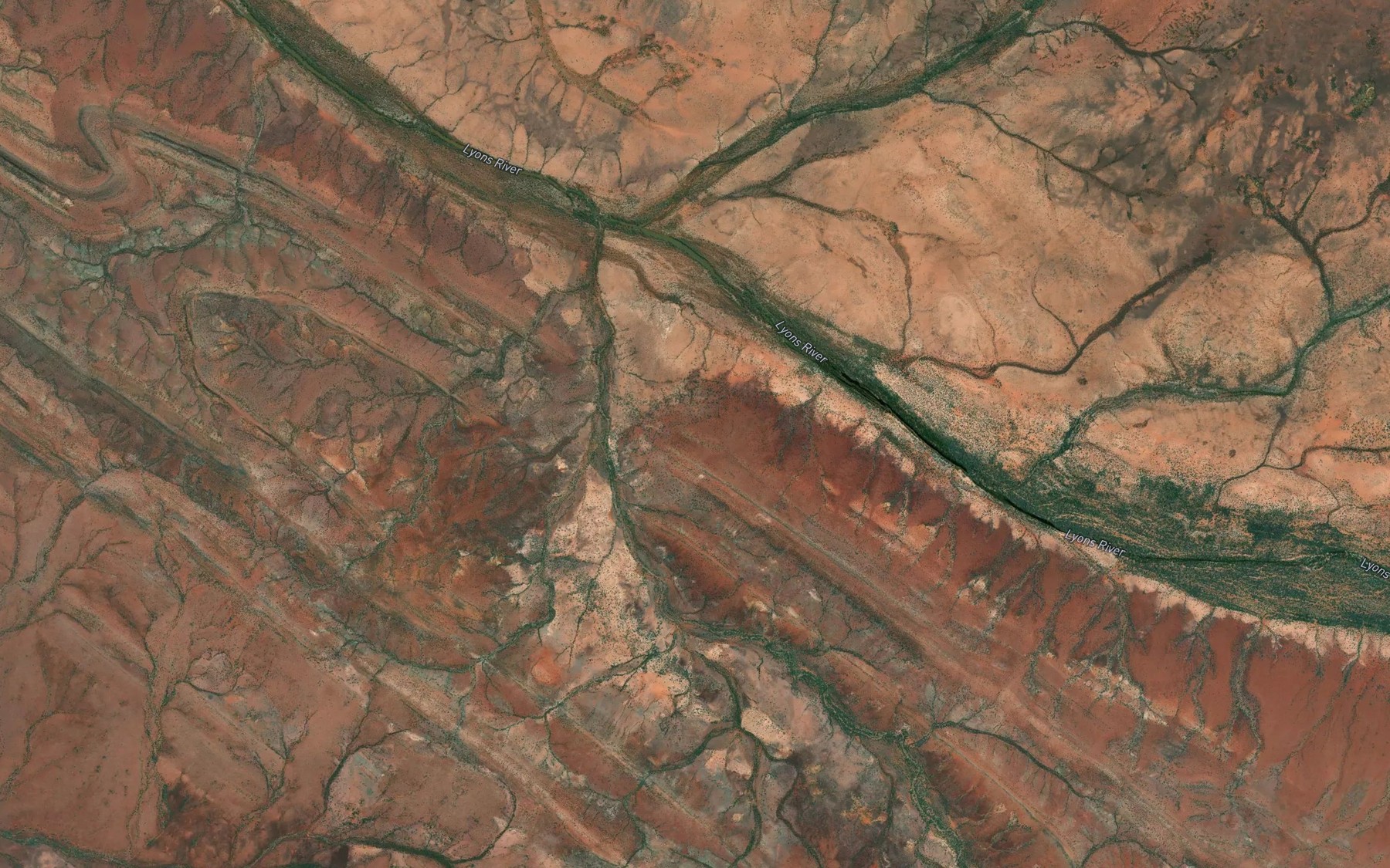 Satellite map of the Bolton Creek