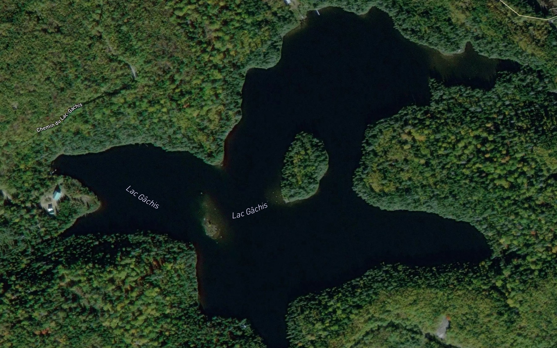 Satellite map of the Lac Gachis