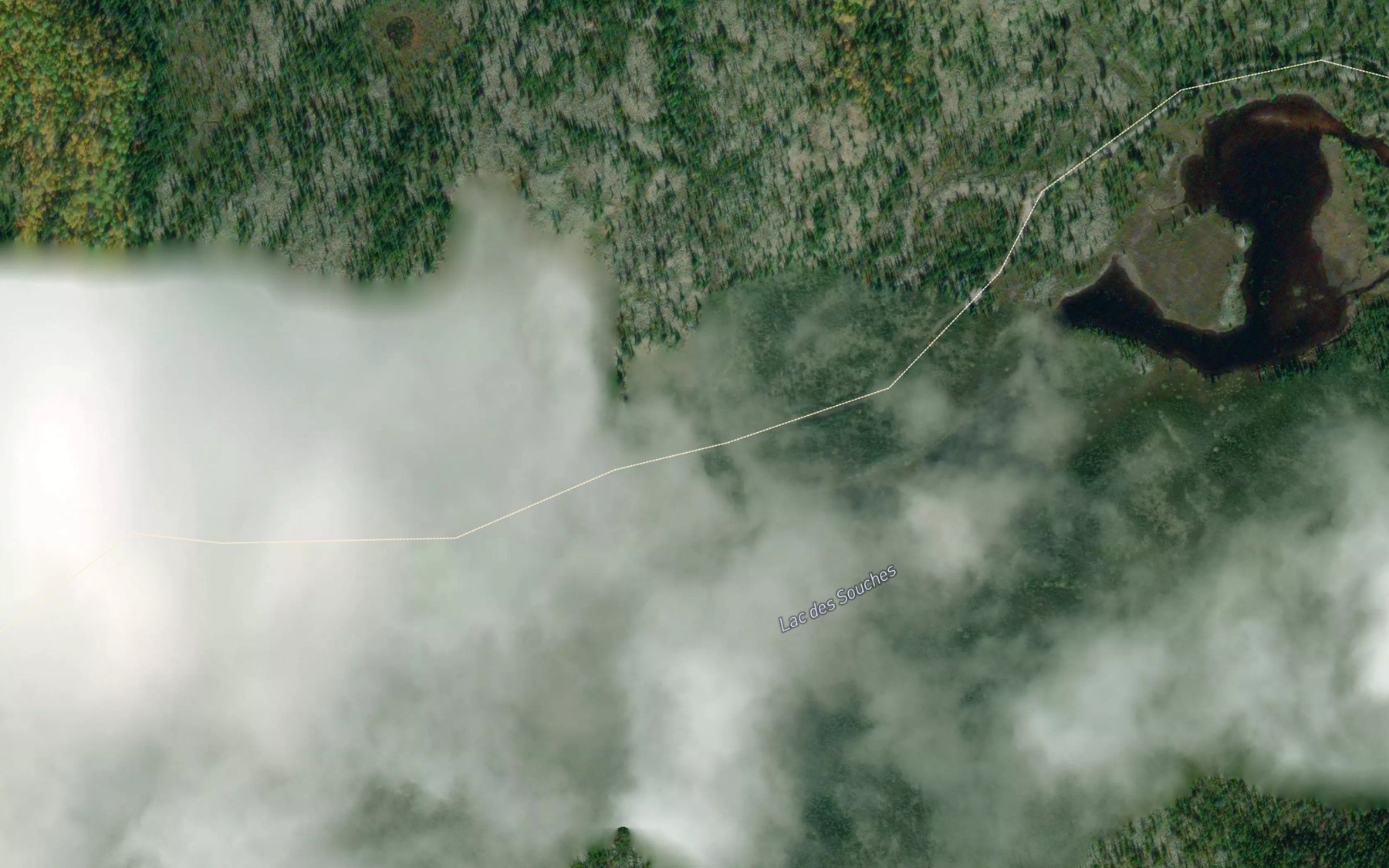 Satellite map of the Lac des Souches
