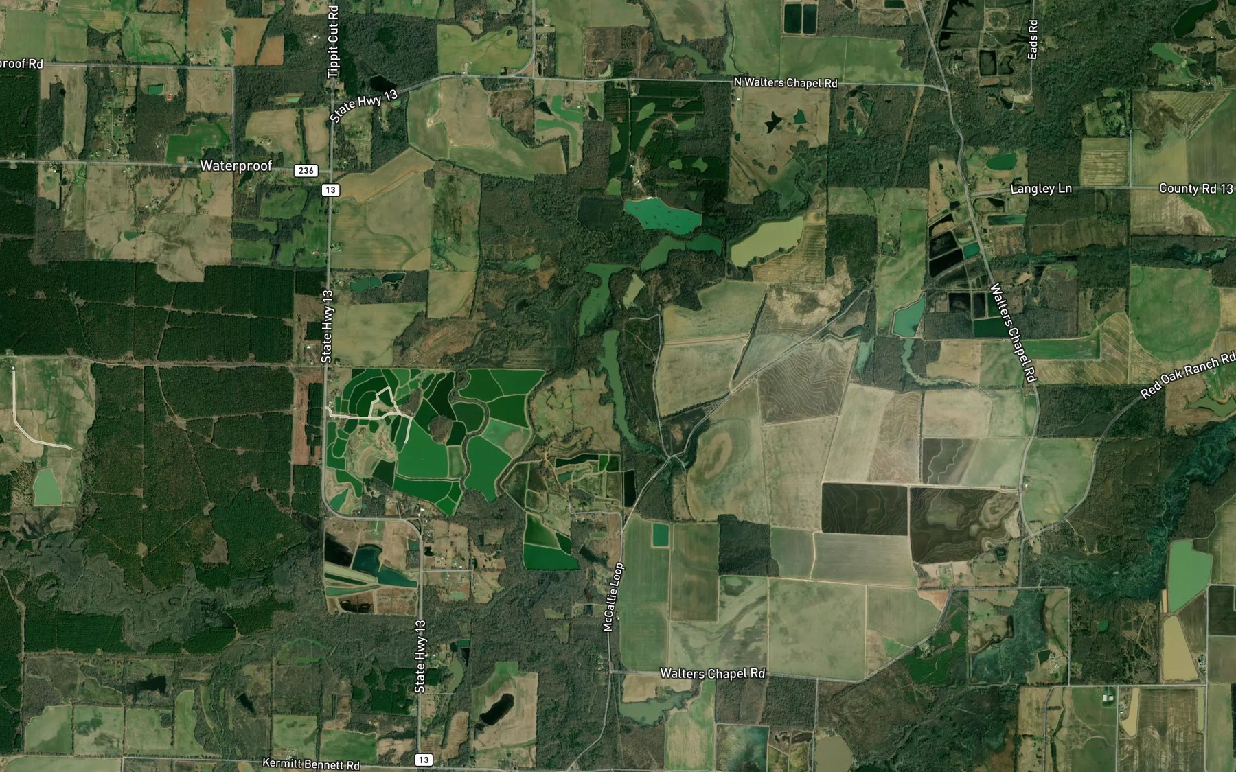 Satellite map of the Reservoir Number One