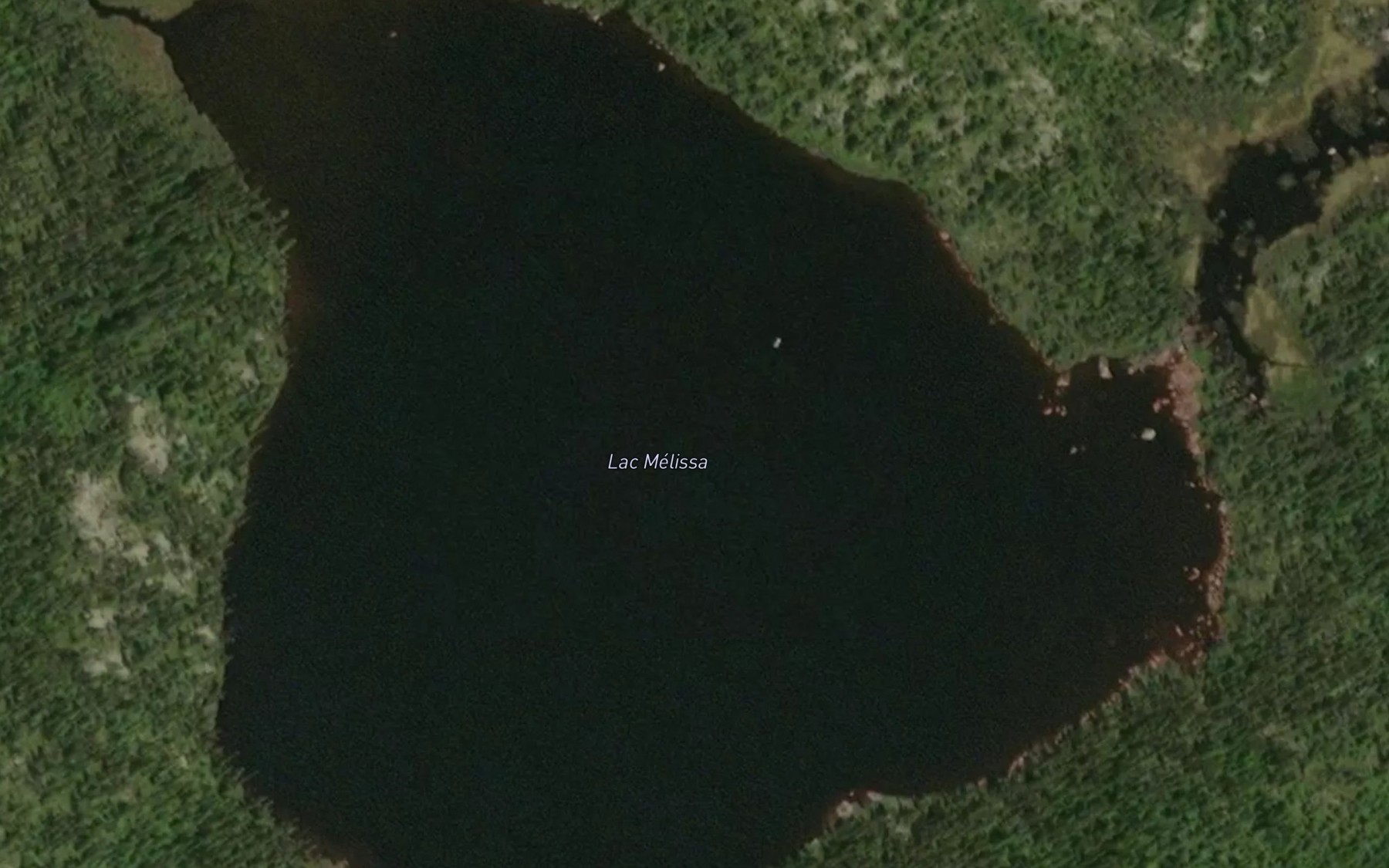 Satellite map of the Lac Melissa