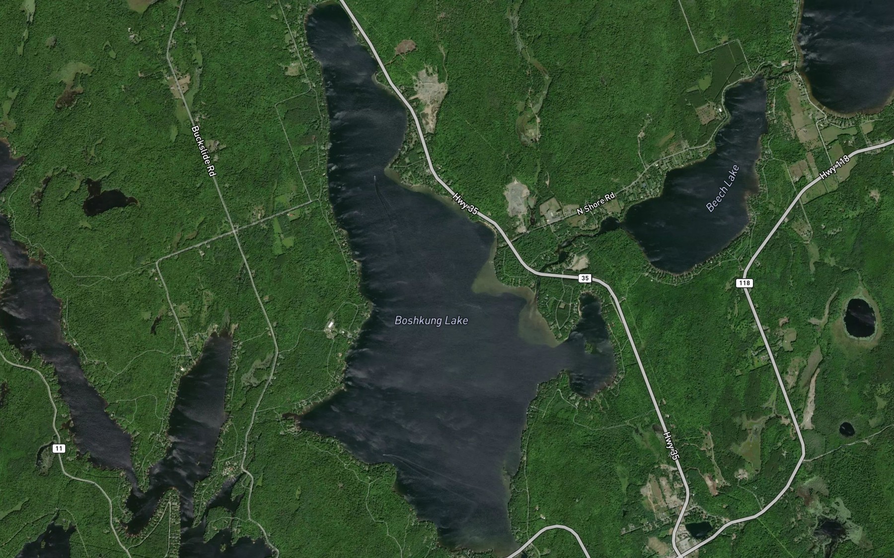 Satellite map of the Boshkung Lake
