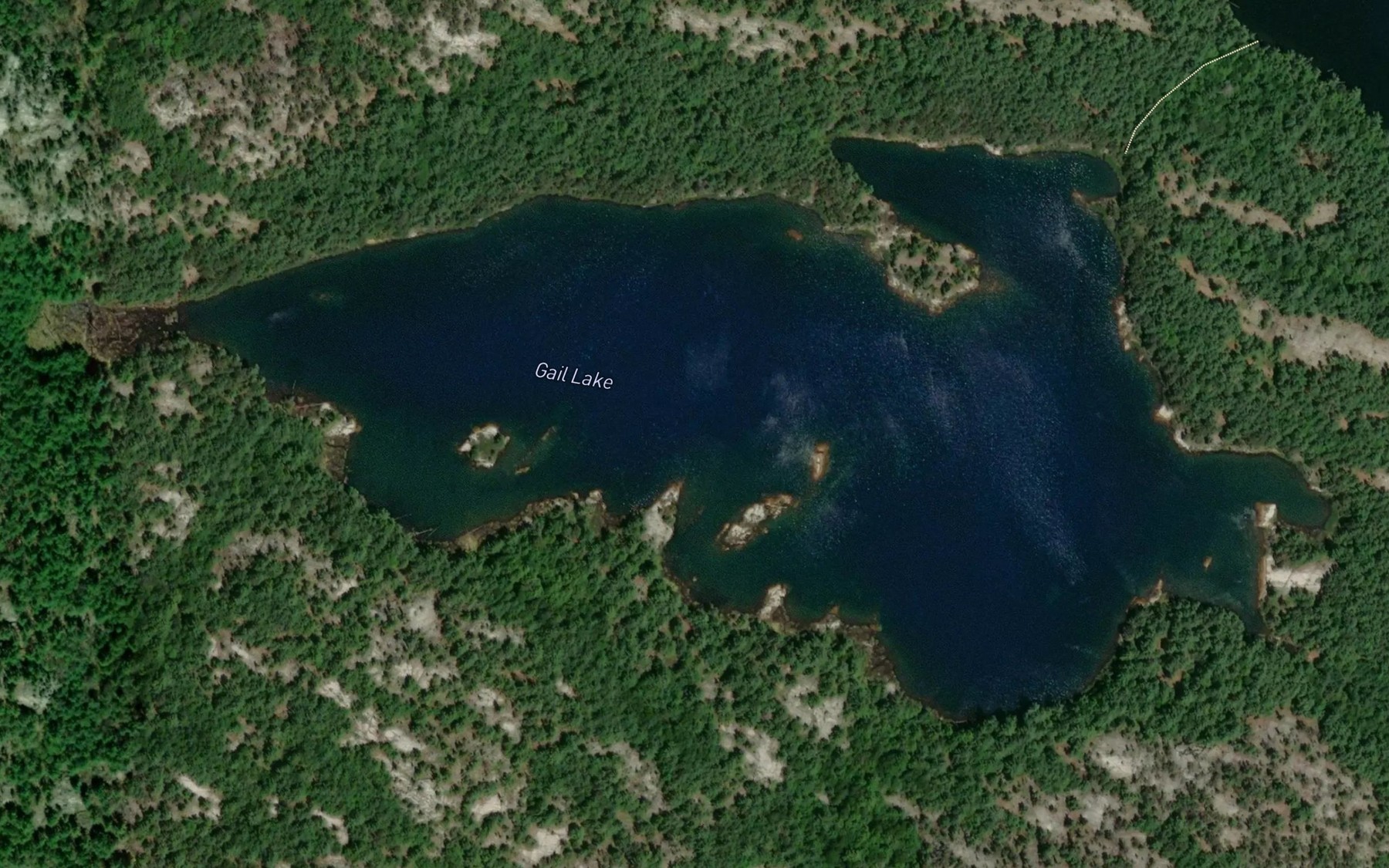 Satellite map of the Gail Lake