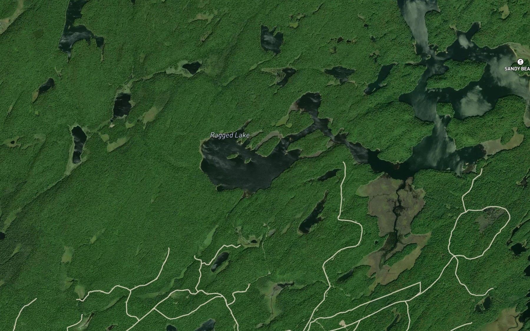 Satellite map of the Parkside Bay