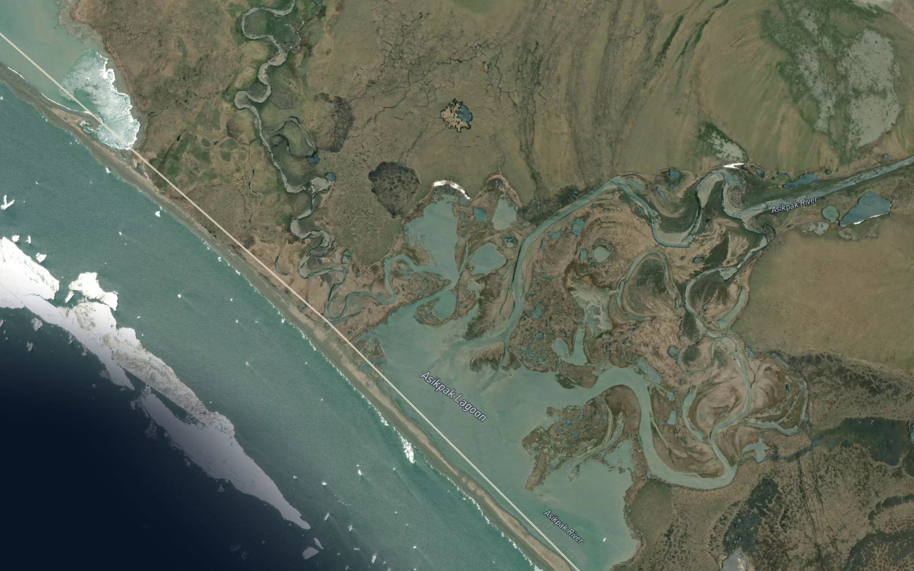Satellite map of the Okpiksugruk Creek