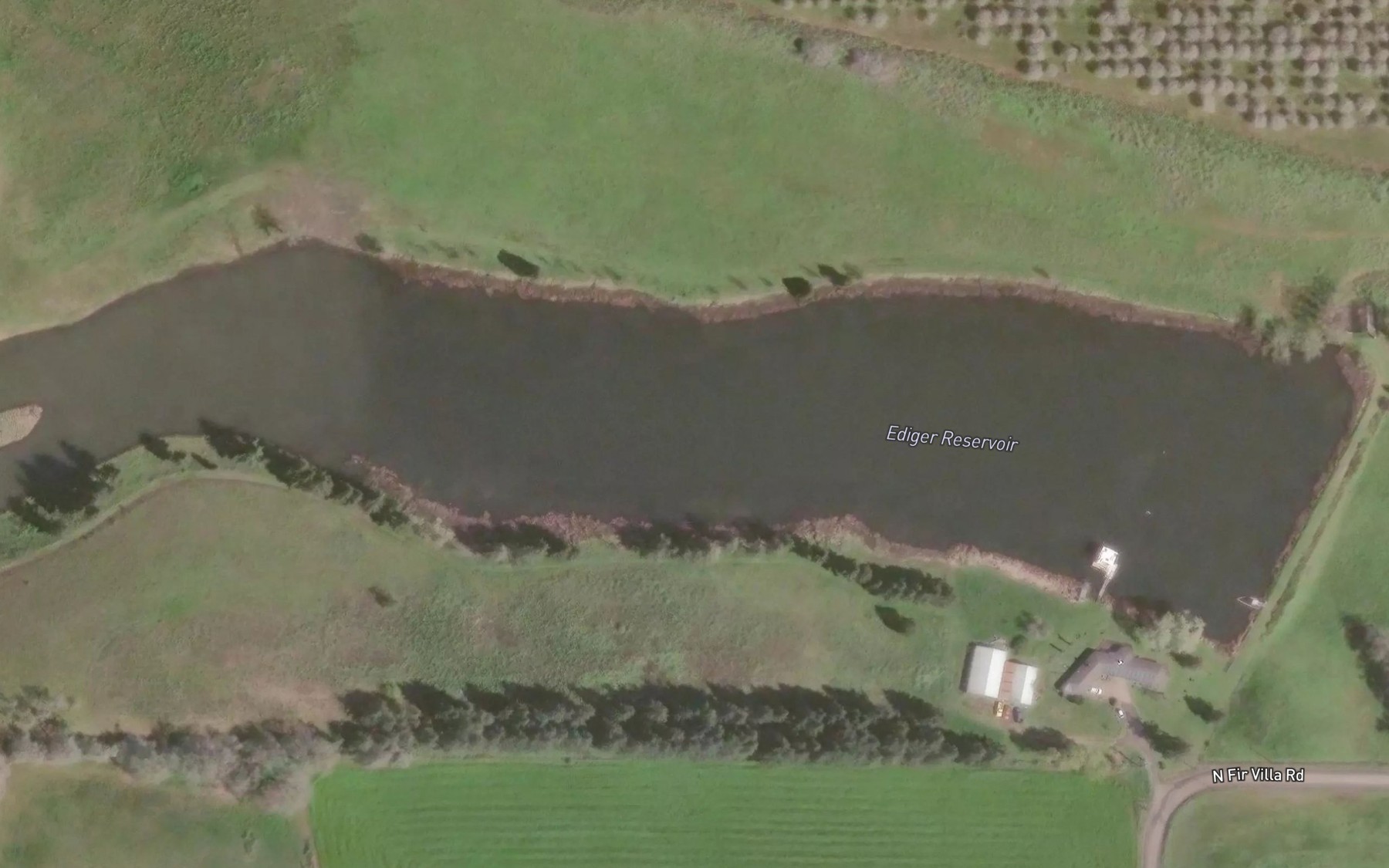 Satellite map of the Ediger Reservoir