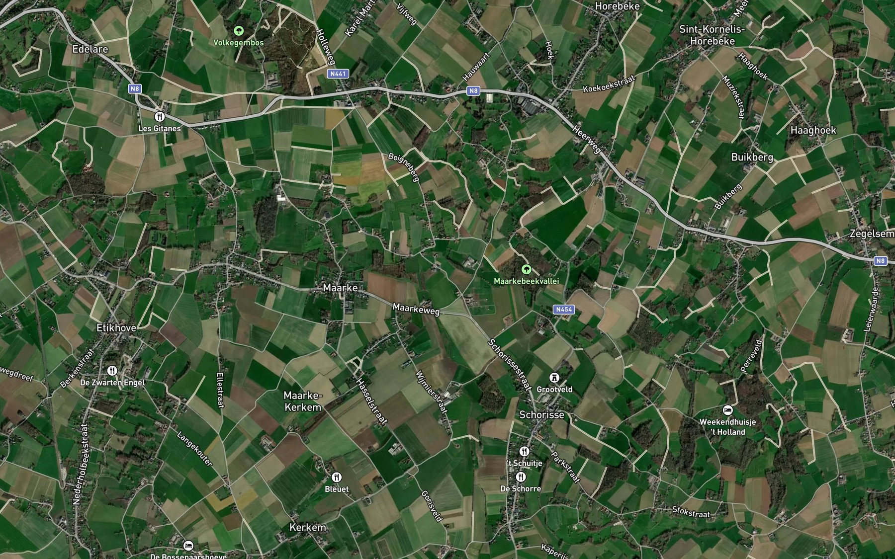 Satellite map of the Broekbeek